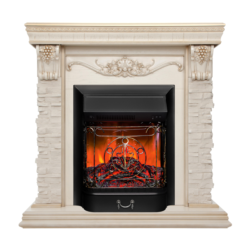 Изображение товара Каминокомплект Realflame Patricia STD EUG-WT с электрокамином Majestic Lux BL