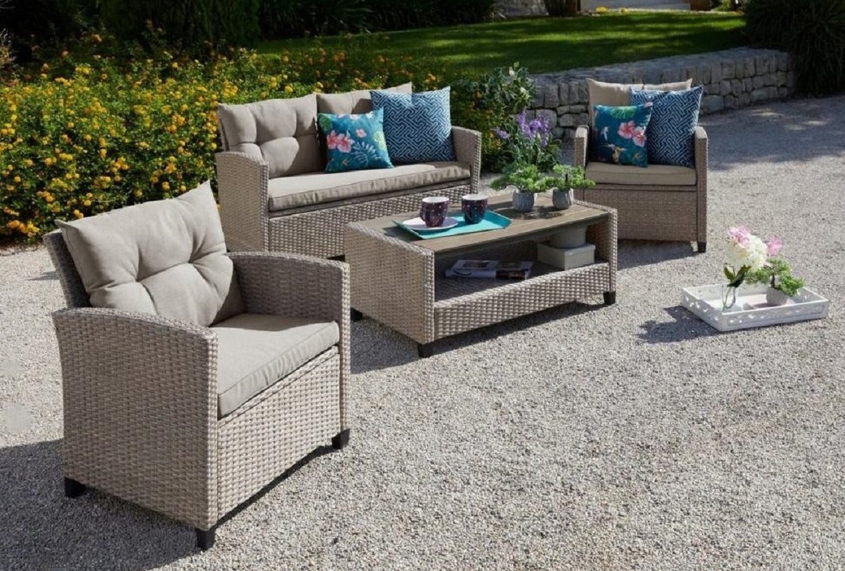 Изображение товара Набор садовой мебели AFM-804B Beige из искусственного ротанга