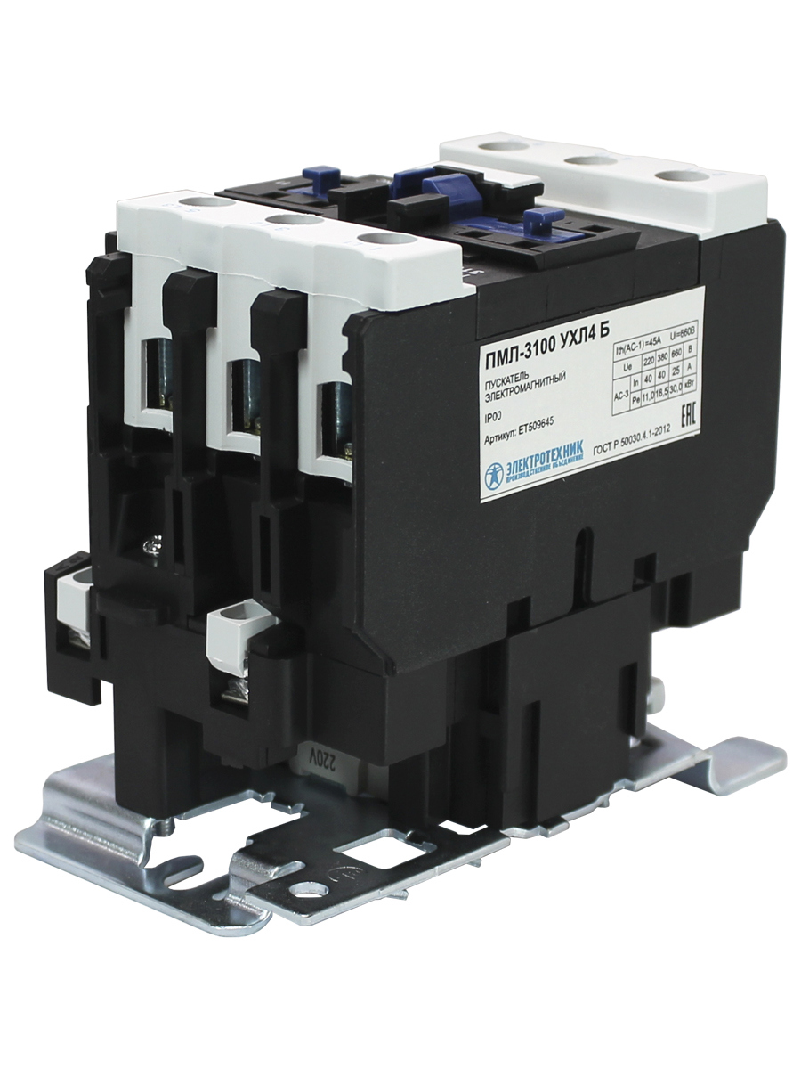Изображение товара ПМЛ-3100 ЭЛЕКТРОТЕХНИК 220В 40А 3х1р+1з Нереверсивный IP00