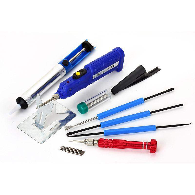 Изображение товара Набор для пайки Rexant 12-0167 с батарейным паяльником и инструментами