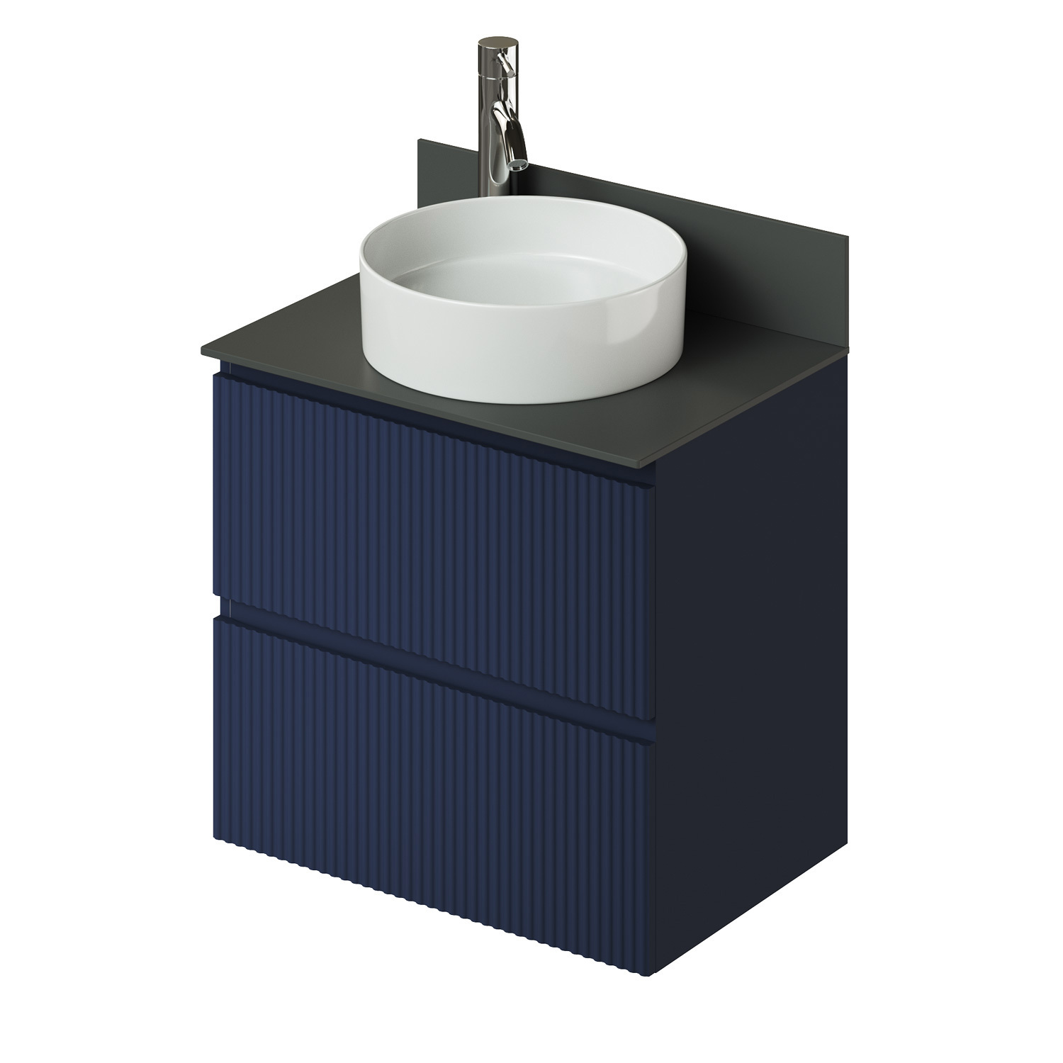 Изображение товара Тумба под раковину Итана Kate 4657810334564 подвесная 65см цвет океания