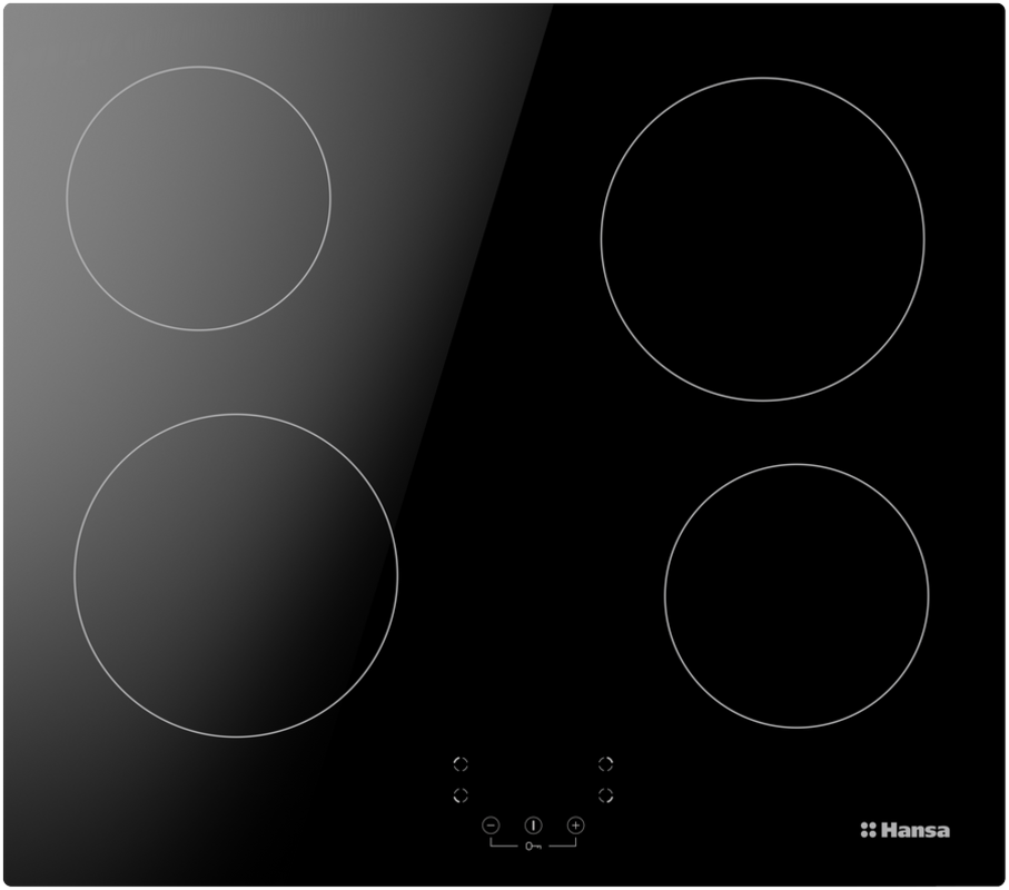 Изображение товара Электрическая варочная панель Hansa BHC63313 4 конфорки стеклокерамика сенсорное управление черная