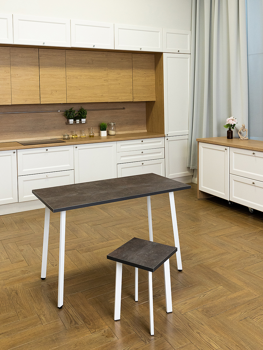 Изображение товара Кухонный стол Diko Loft Delight Dining DL-868279 60х60х75 см цвет ателье темный