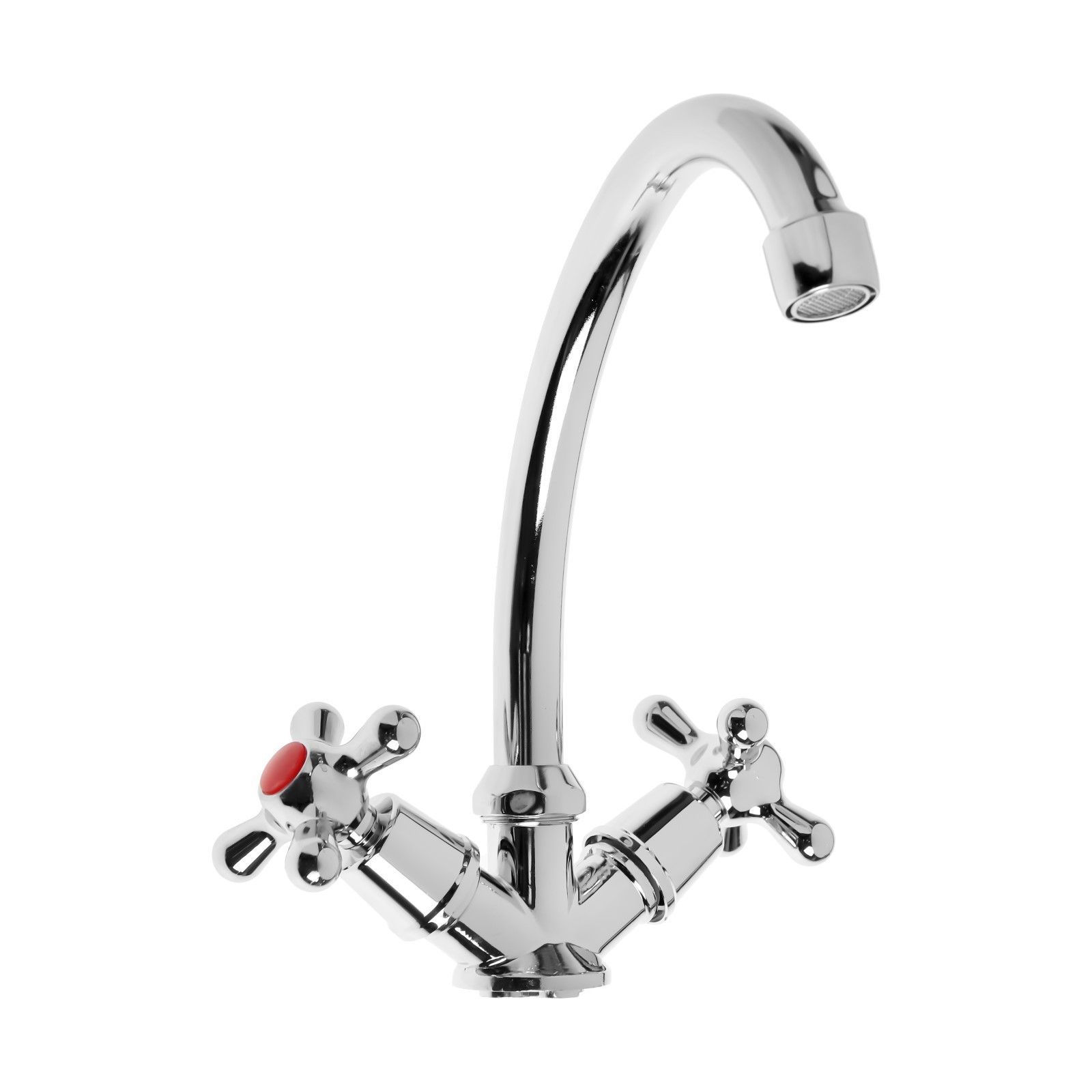 Изображение товара Двухвентильный кухонный смеситель Zein 9145039 с поворотным изливом хром