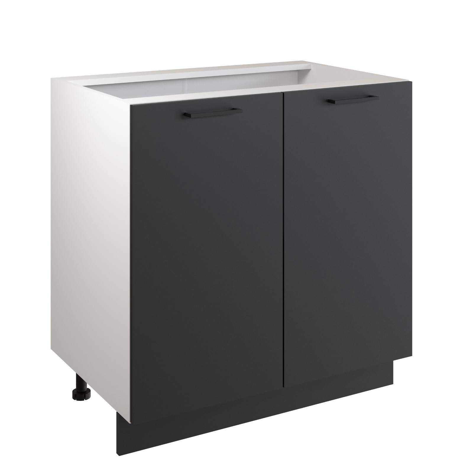 Изображение товара Напольный шкаф Клик Мебель Simple 80x82x51 см антрацит белый мебель для хранения