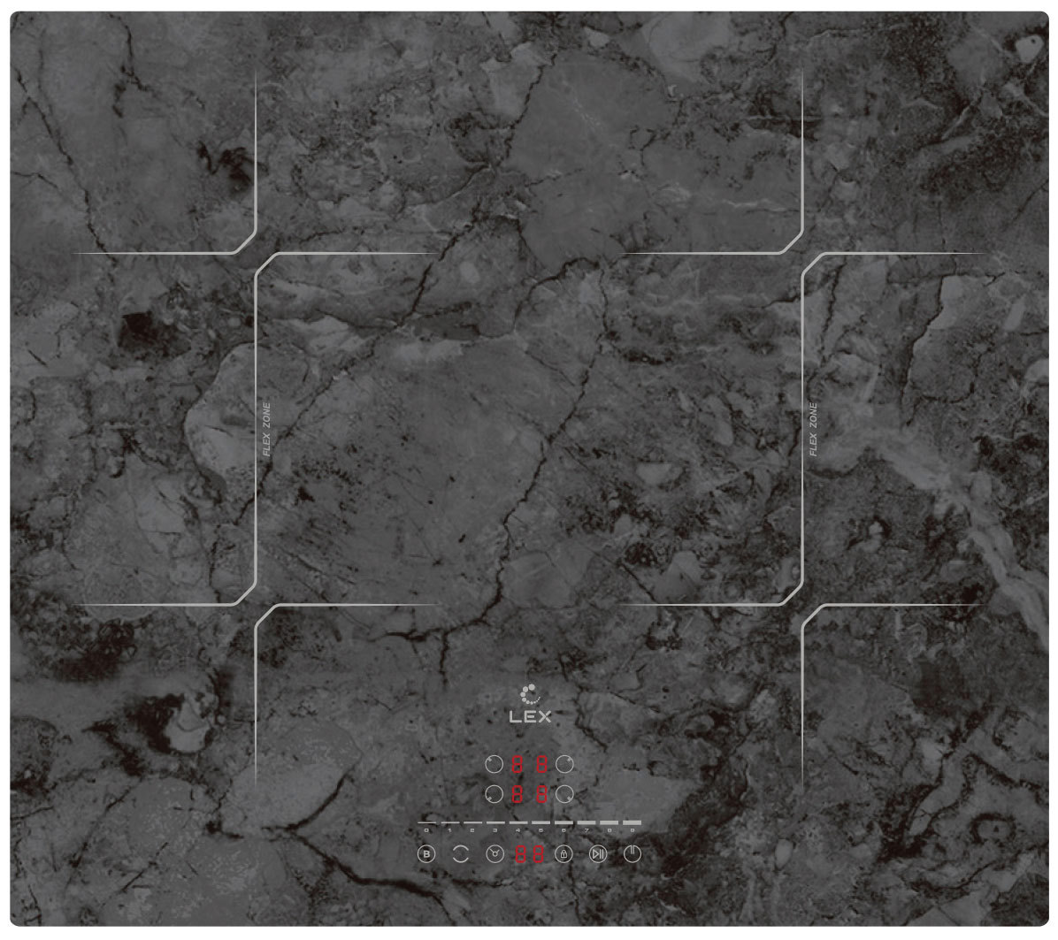Изображение товара Электрическая варочная панель Lex 615712 EVI 640 F DS 59 см 4 конфорки стеклокерамика