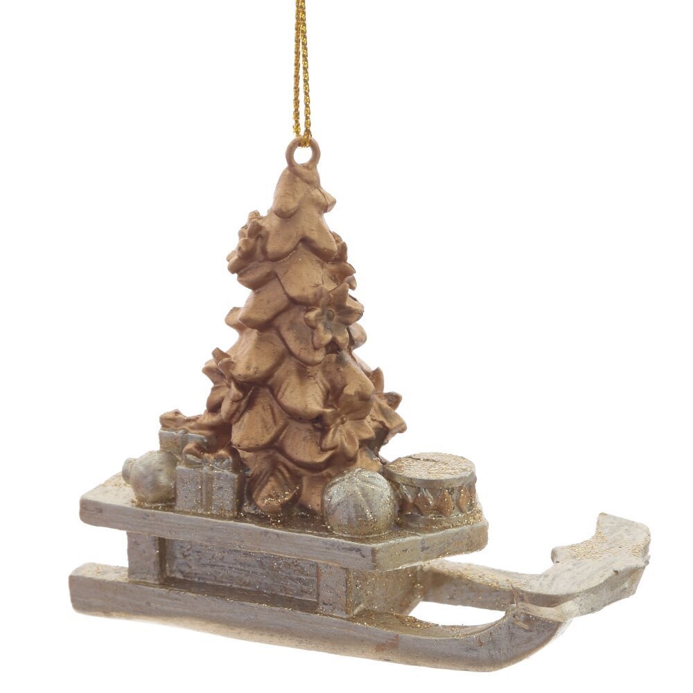 Изображение товара Елочная игрушка 811323 6 см x 2.5 см жёлтый/золотой - Декор для Нового Года