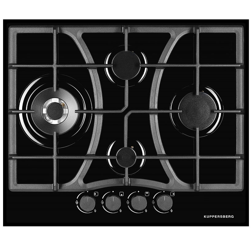 Изображение товара Газовая варочная панель Kuppersberg FG 65 B 353822 61 см 4 конфорки цвет черный