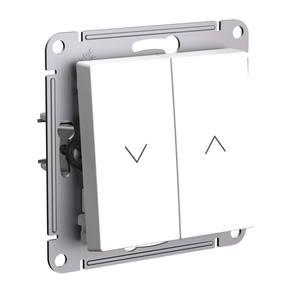 Изображение товара Выключатель для жалюзи встраиваемый Systeme electric AtlasDesign ATN001319 2 клавиши цвет белый