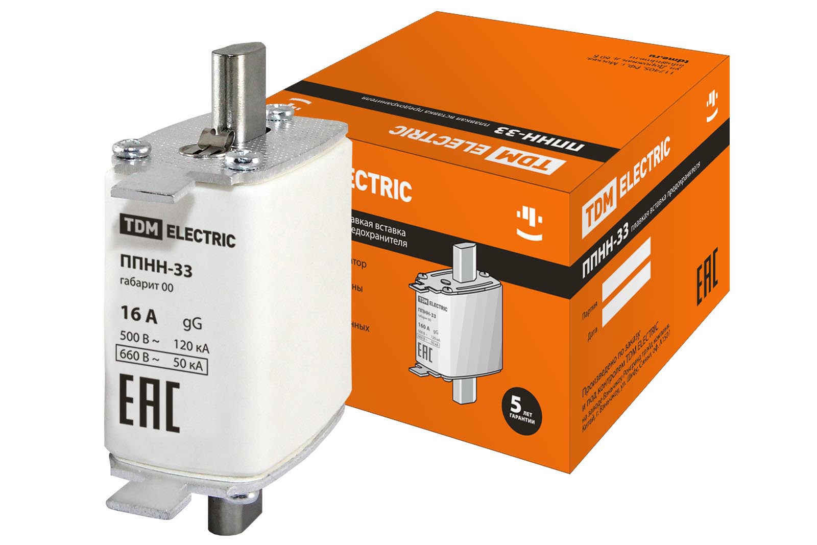 Изображение товара Плавкая вставка Tdm electric ППНН-33 габарит 00 16 А