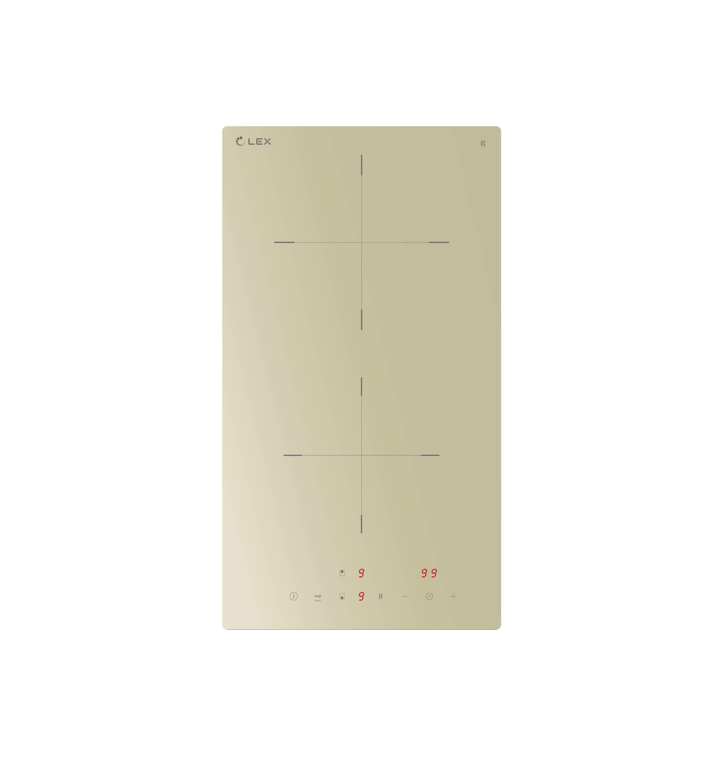 Изображение товара Плита Lex EVI 320A 28.8 см 2 конфорки цвет бежевый