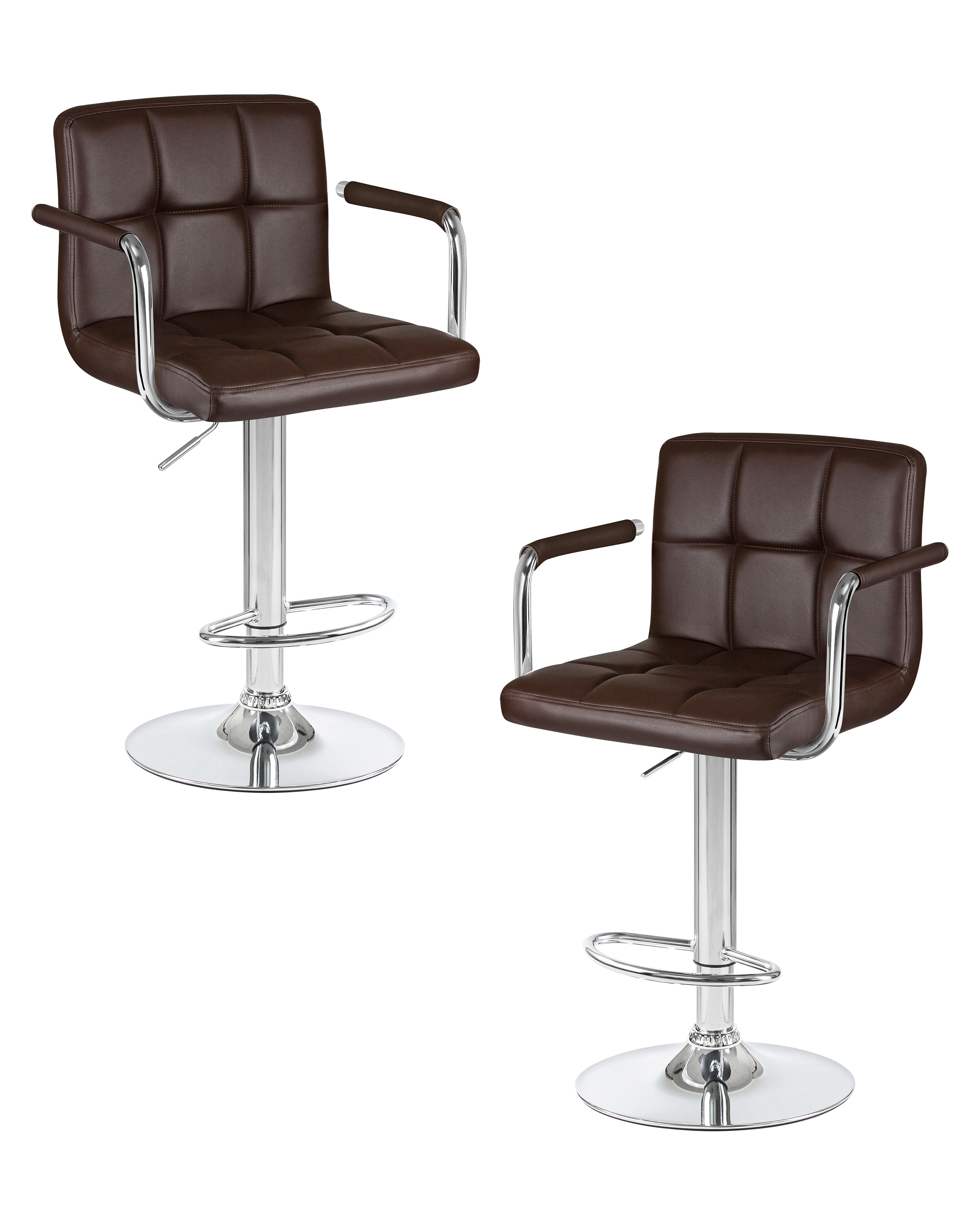 Изображение товара Барный стул Dobrin Kruger Arm lm-5011 регулируемый вращающийся 2 шт коричневый