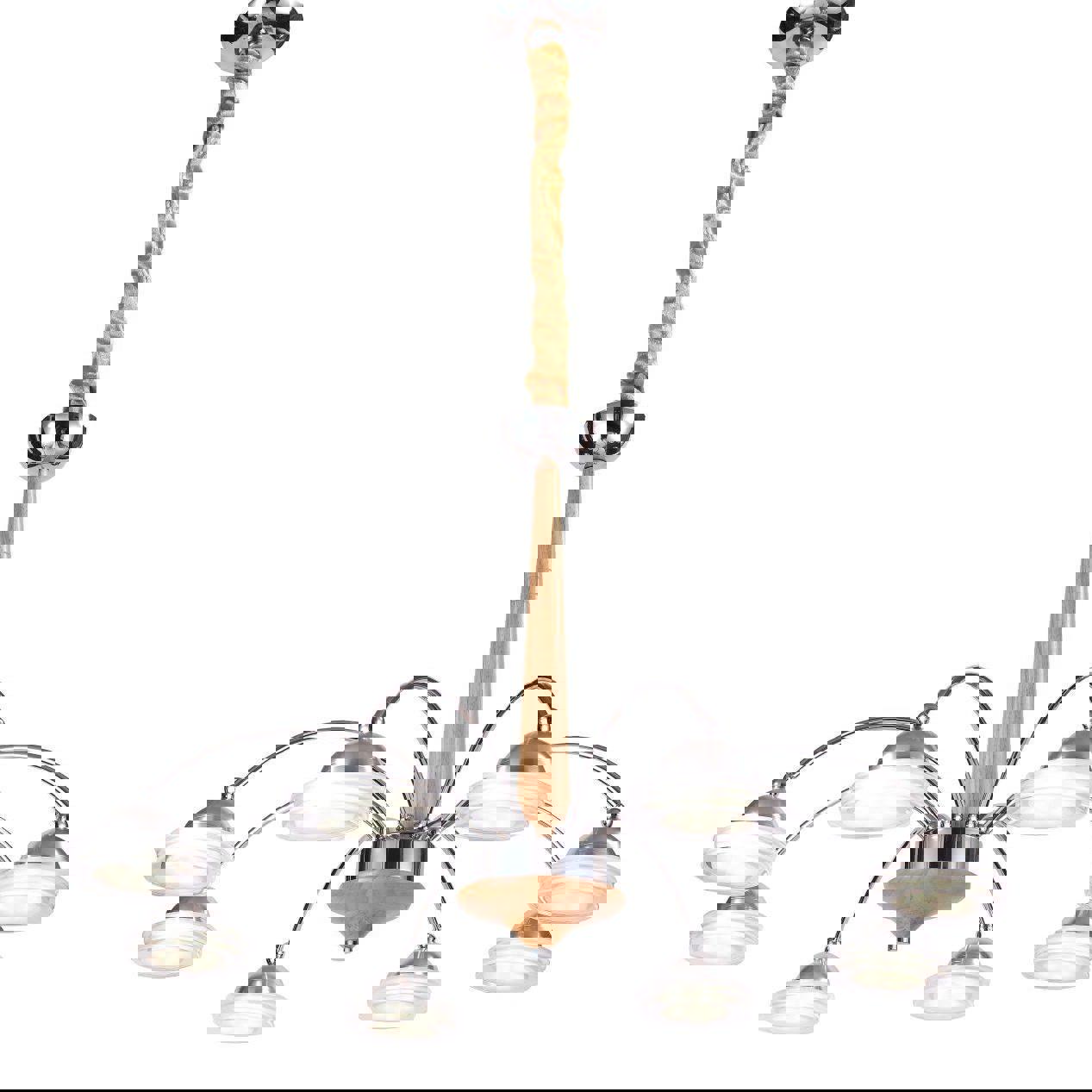 Изображение товара Люстра подвесная светодиодная Lucia Tucci Natura 068.8 23.5 м² теплый белый металл дерево