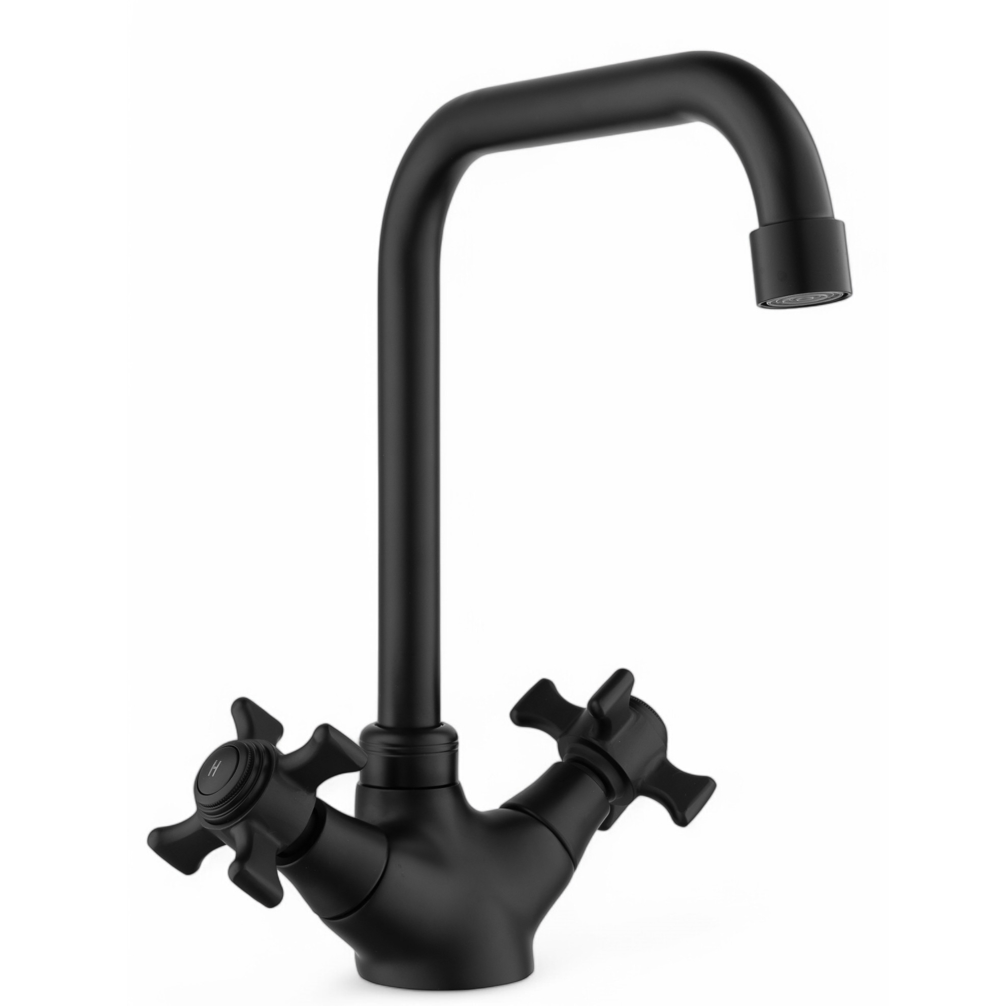 Изображение товара Смеситель для кухни Aloute A6313H-17 20 см поворотный излив цвет черный