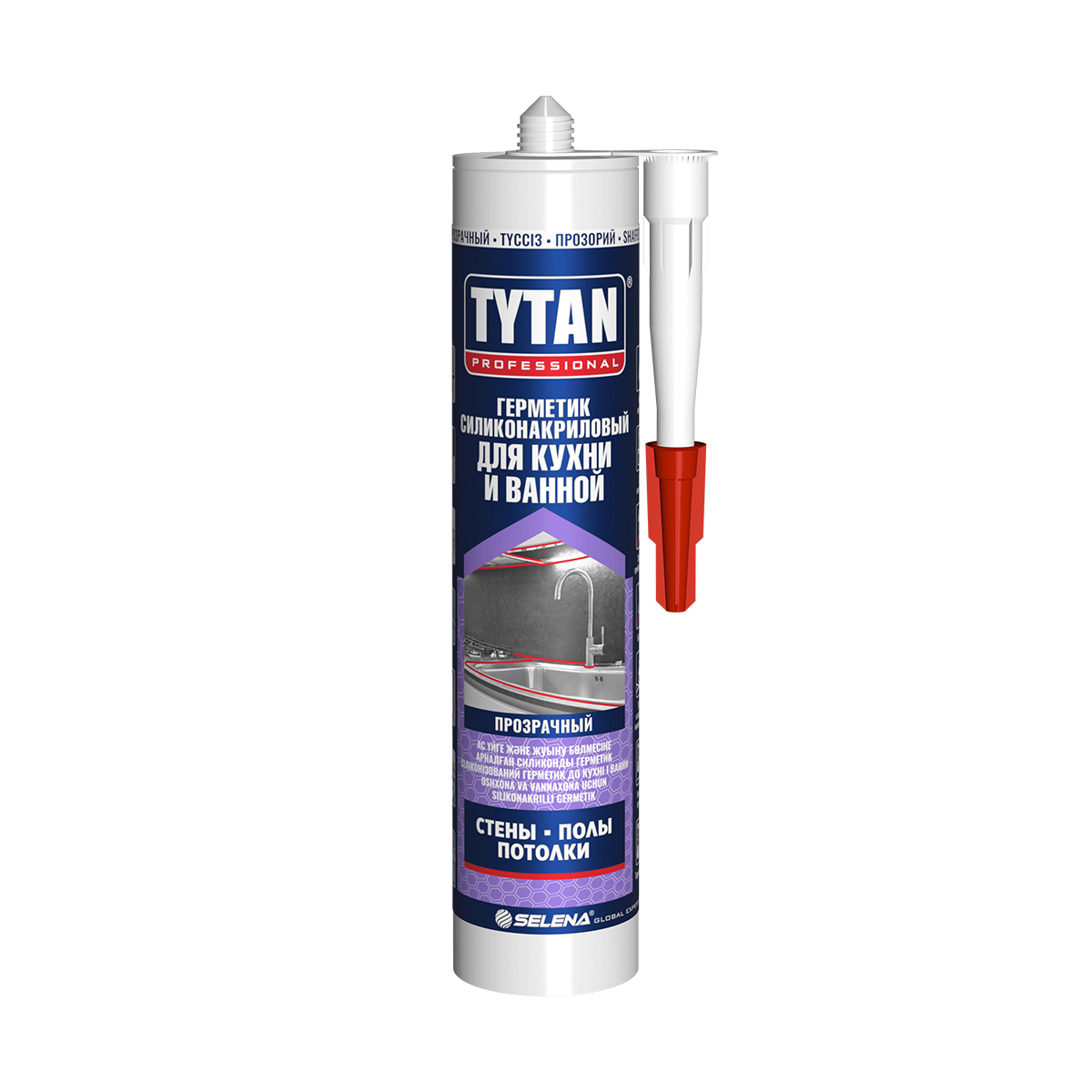 Изображение товара Герметик акриловый Tytan professional 245342 для кухни и ванны морозостойкий прозрачный 280 мл