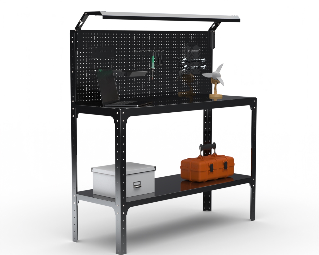 Изображение товара Стол-верстак Metalex 205850 950x1700x500 мм черный с освещением