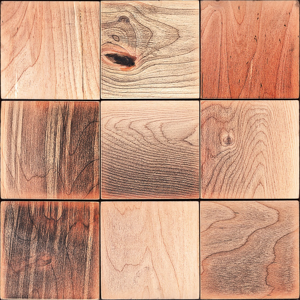 Изображение товара Панель-мозаика Gluten lignum Лиддл бежевый 300x300x4мм 0.09м² 22шт ячейка 100x100мм