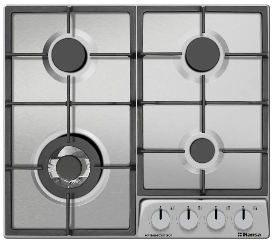 Изображение товара Газовая варочная панель Hansa Bhgi6318511 закаленное стекло 59 см 4 конфорки цвет нержавеющая сталь