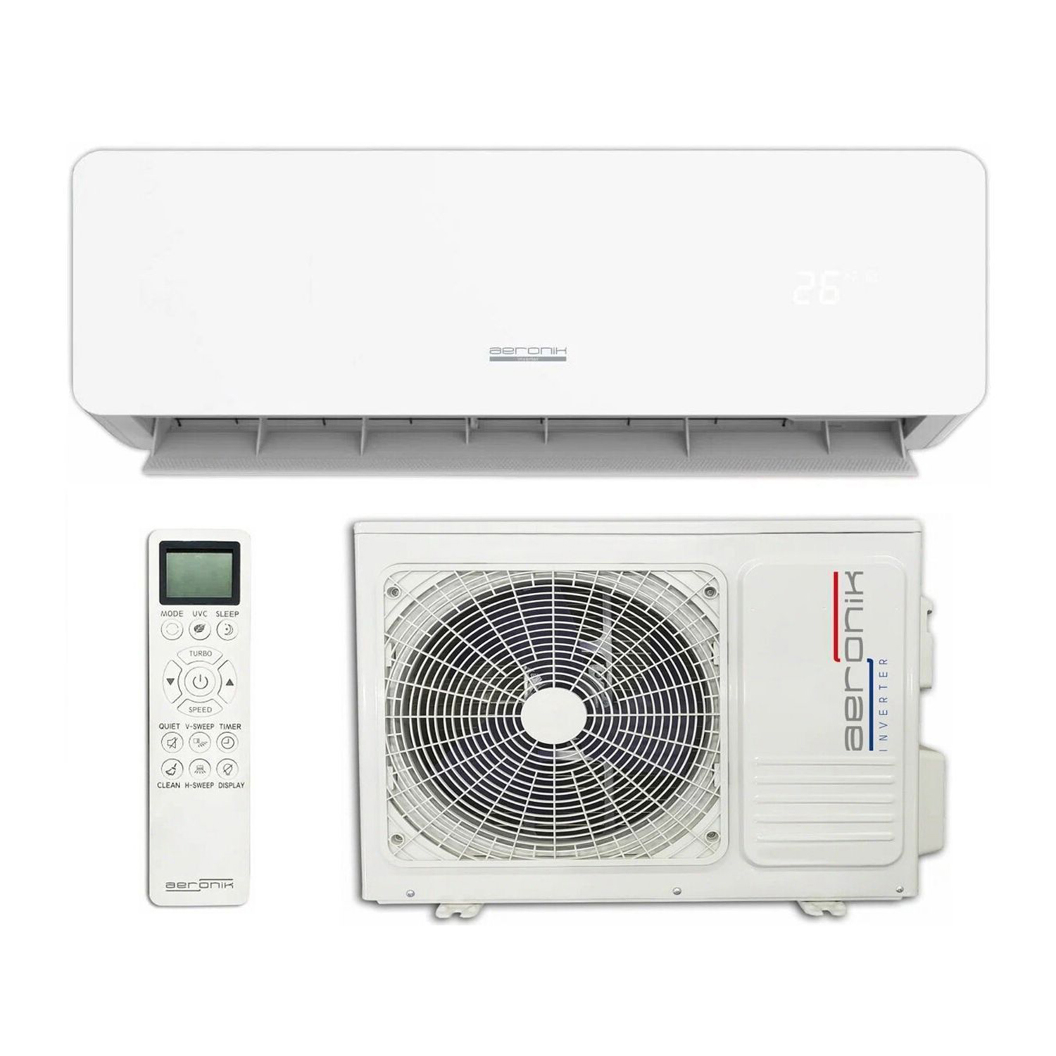 Изображение товара Сплит-система инверторная Aeronik ASI-09IU2/ASO-09IU2 9K BTU охлаждение/обогрев