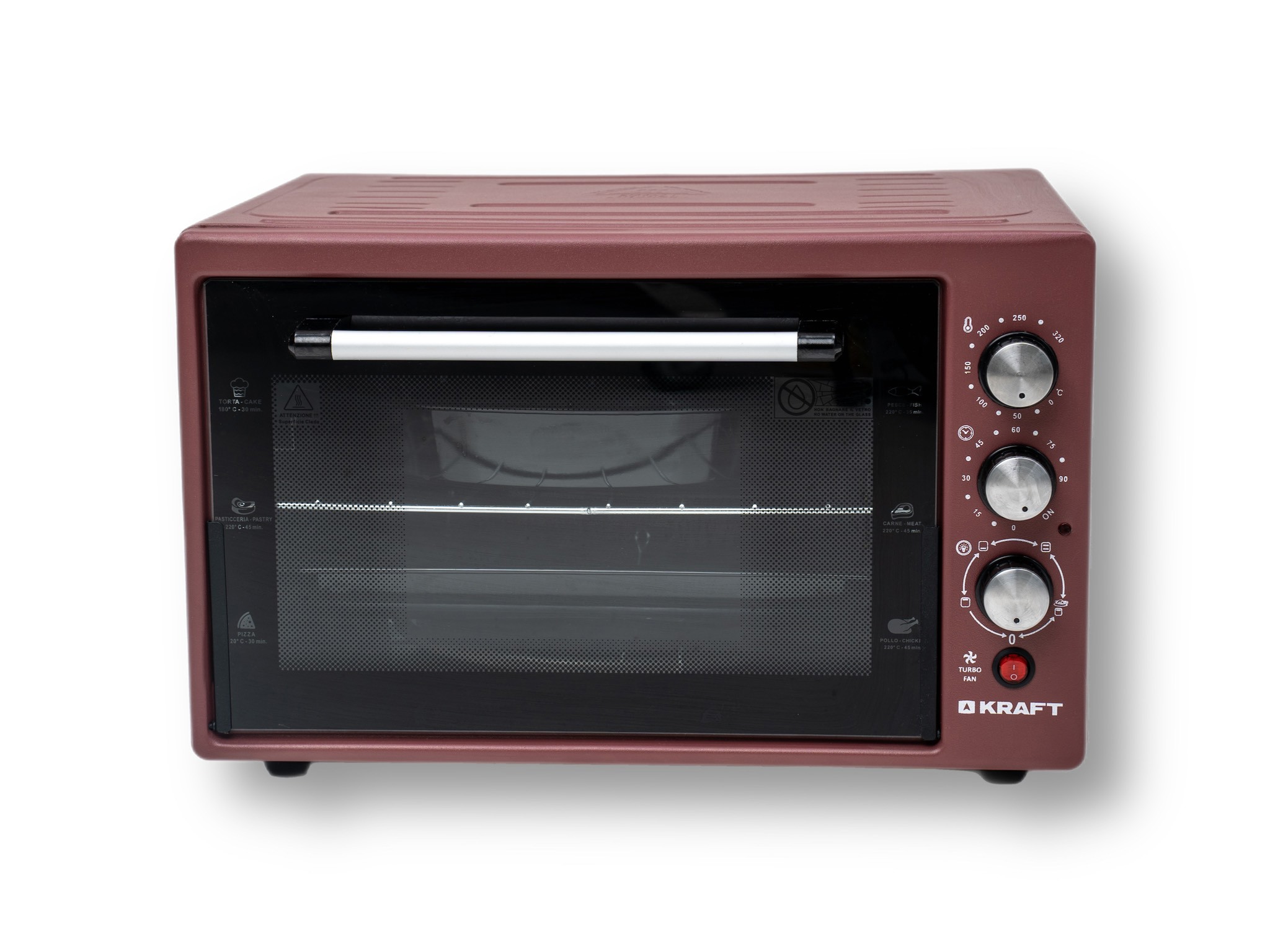 Изображение товара Электропечь 1500 Вт Kraft 353050 50x30.5x44 см цвет красный