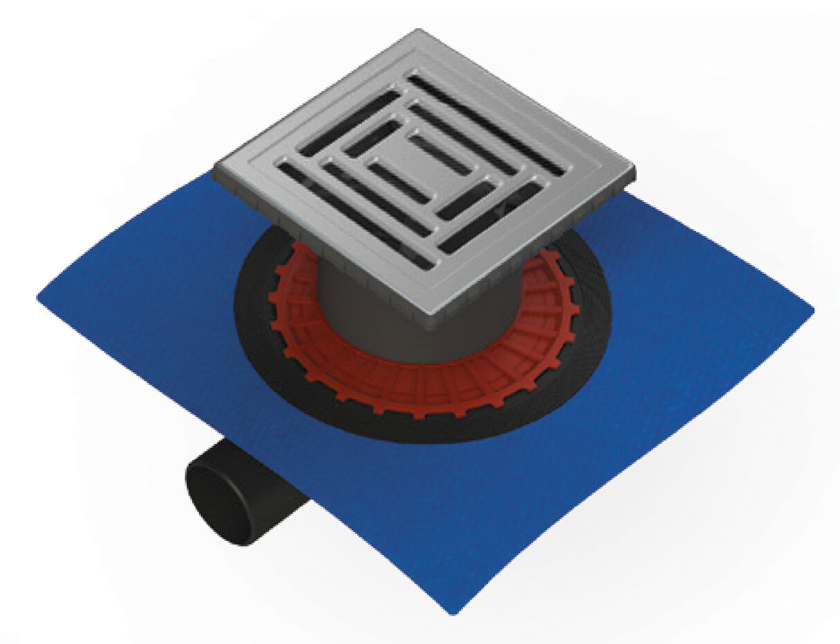 Изображение товара Трап для душа Berges Zentrum Uno 090372, 150x150 мм, нержавеющая сталь