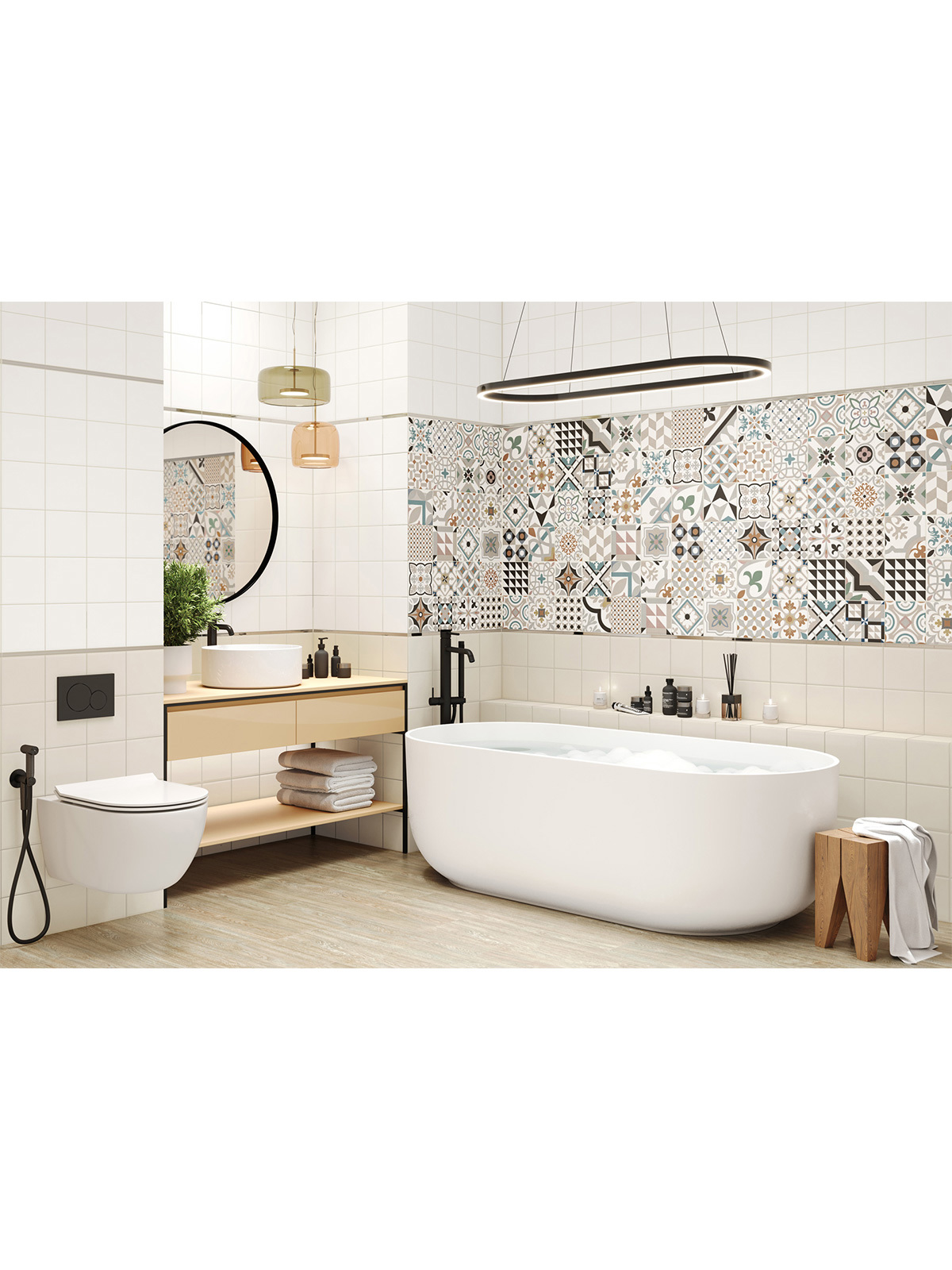 Изображение товара Настенная плитка New trend Design art WT36DST11 30x60 см бежевый глянцевый рельеф