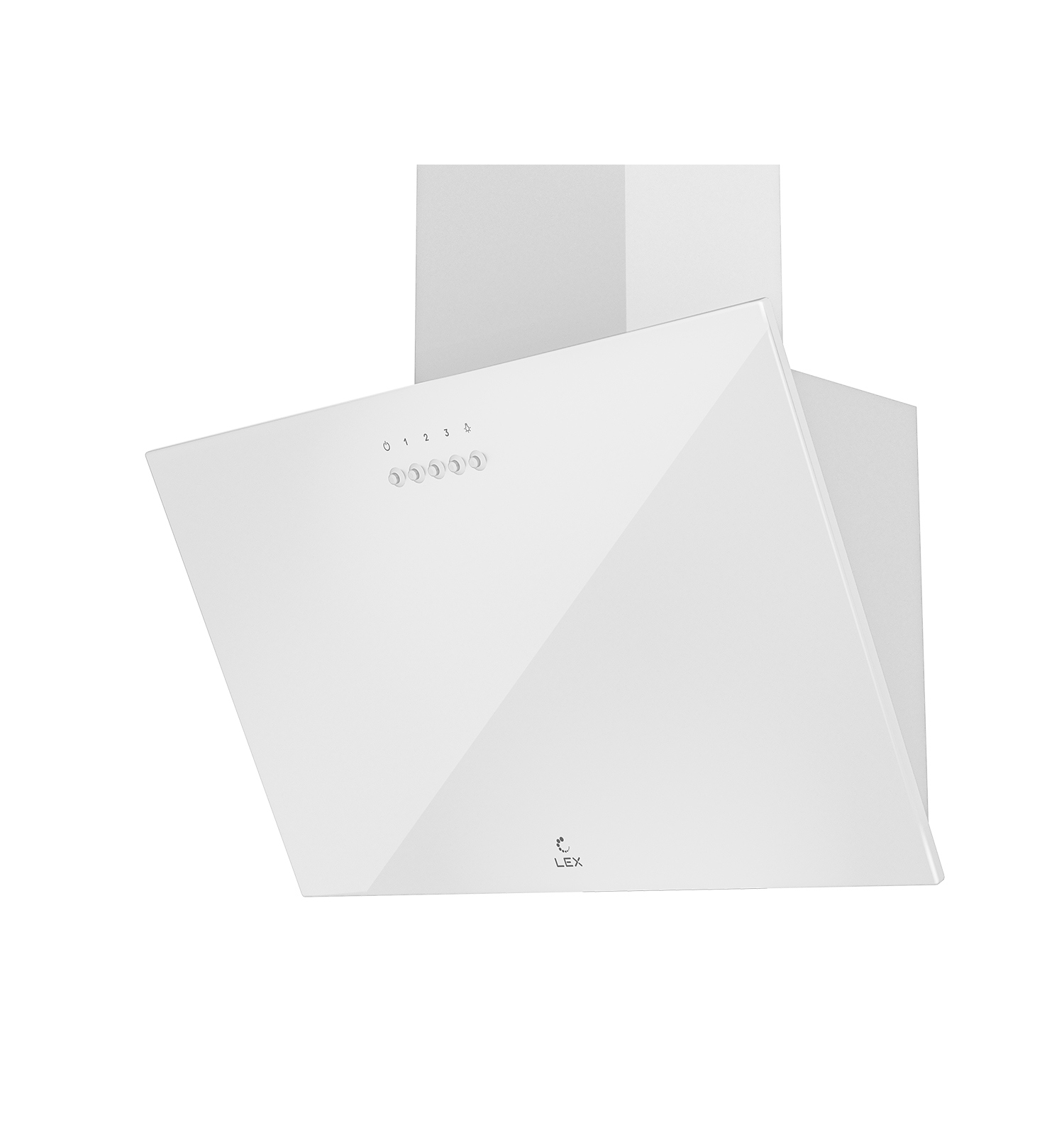 Изображение товара Вытяжка Lex MOZA 600 WHITE 60 см наклонная кухонная с механическим управлением