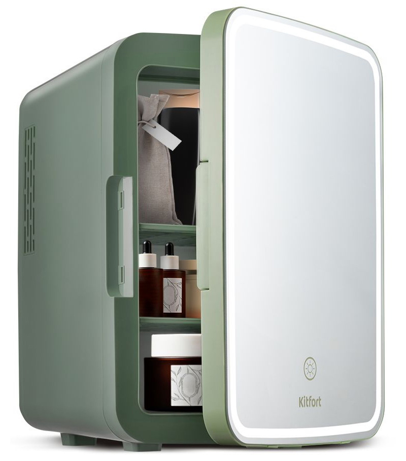 Изображение товара Холодильник для косметики Kitfort KT-4116 с подсветкой зеркала и режимами охлаждения и нагрева