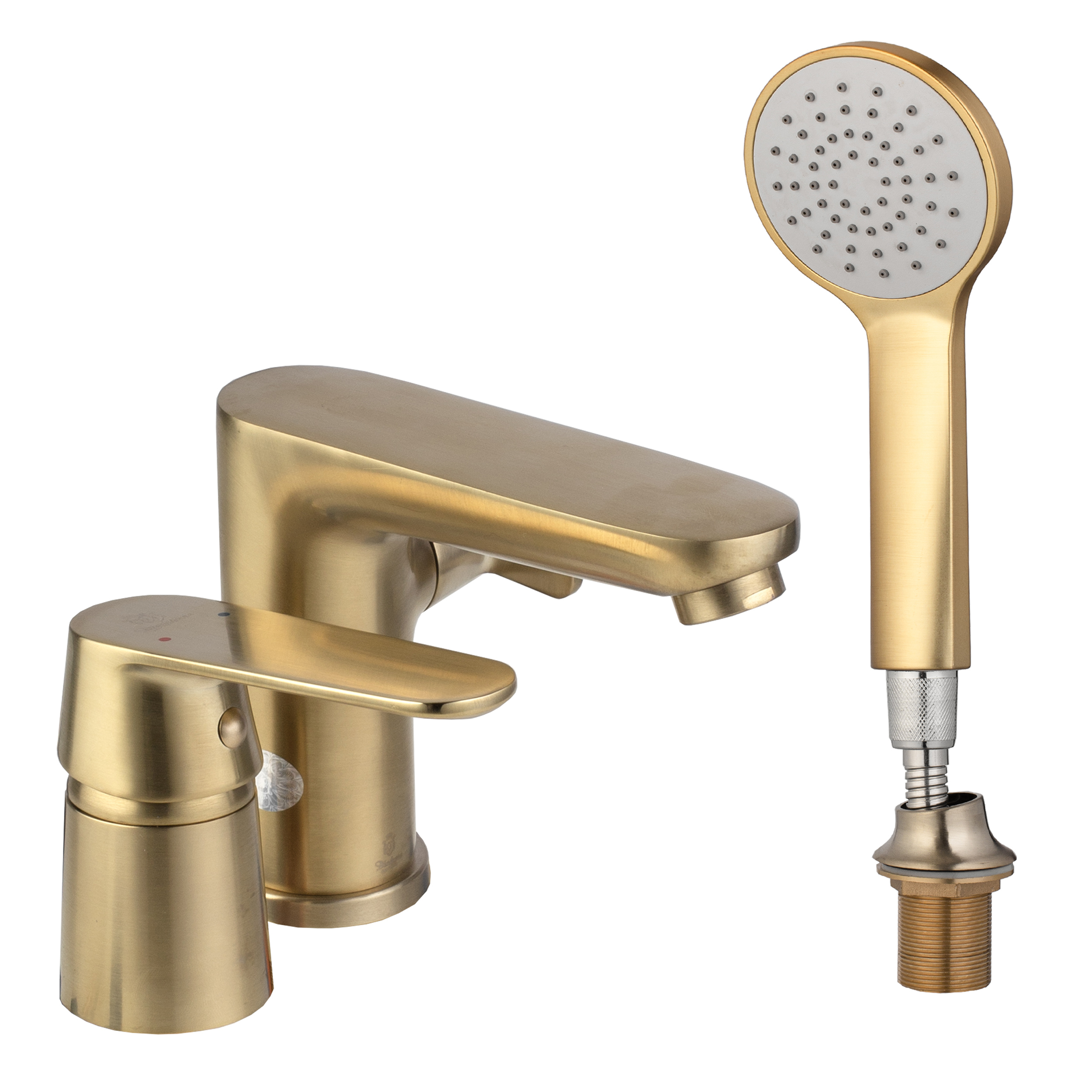 Изображение товара DIADONNA смеситель для ванны тройной врезной золото D82-111118G Изображение товара DIADONNA смеситель для ванны тройной врезной золото D82-111118G