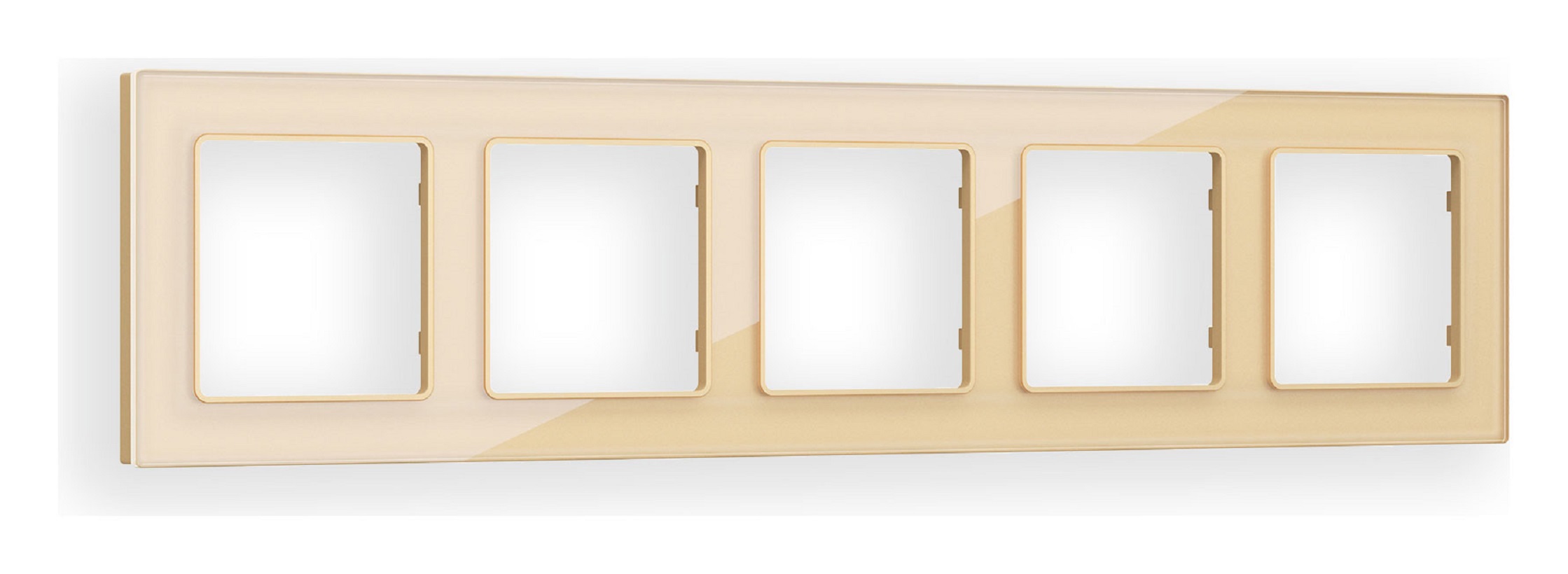 Изображение товара AMBRELLA VOLT Alfa Platos AF330605 рамка на 5 постов шампань стекло накладной