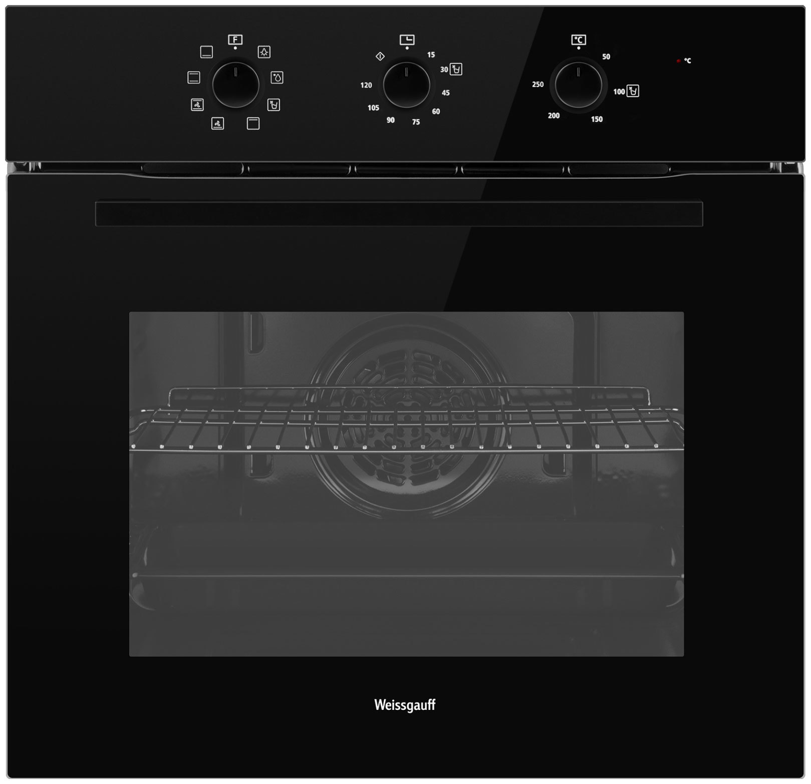 Изображение товара Встраиваемый электрический духовой шкаф Weissgauff Eom 208 Pdb Steam Clean черный 65 л