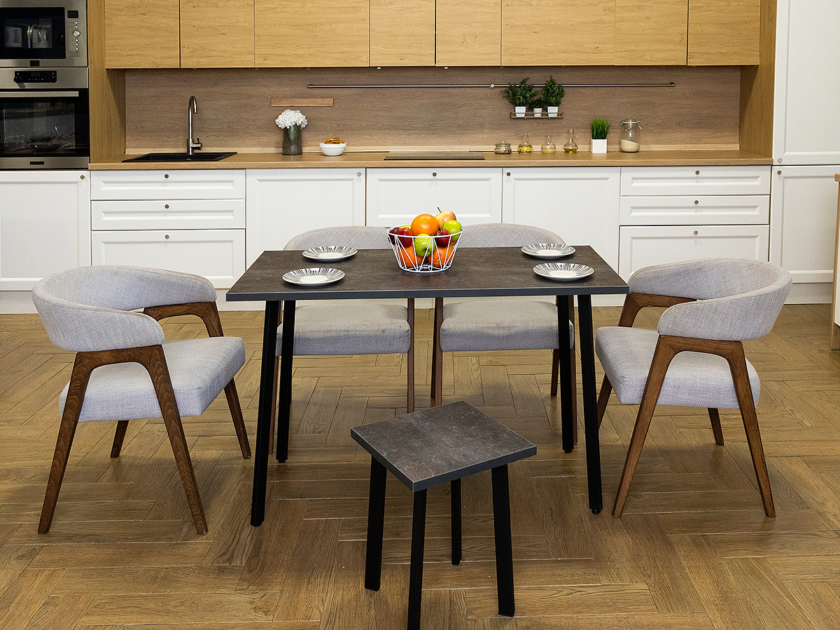 Изображение товара Стол обеденный Diko Loft Delight Dining 120x70 см черный стиль лофт Россия