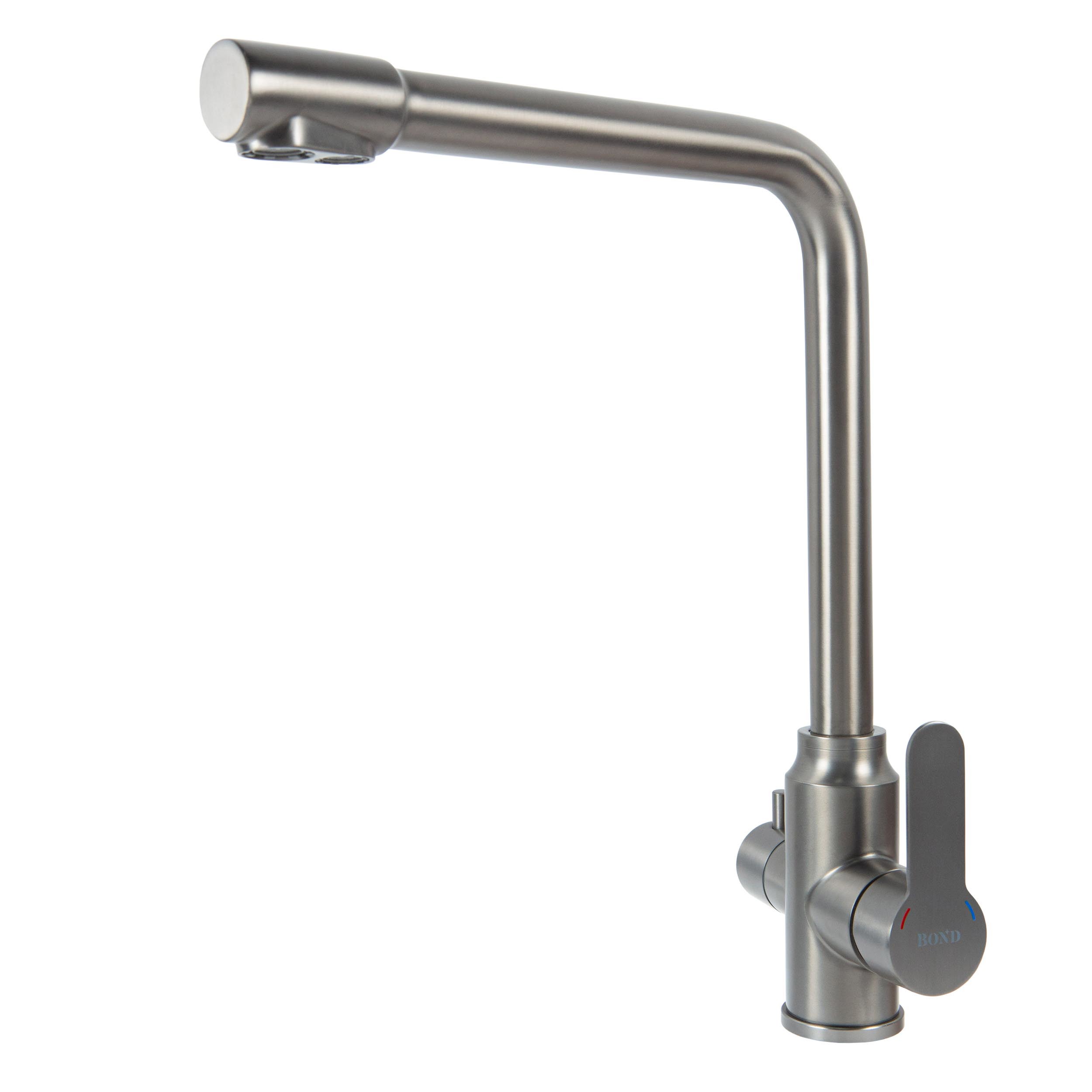 Изображение товара Смеситель для кухни с поворотным изливом и фильтром Bond BL650477 графит