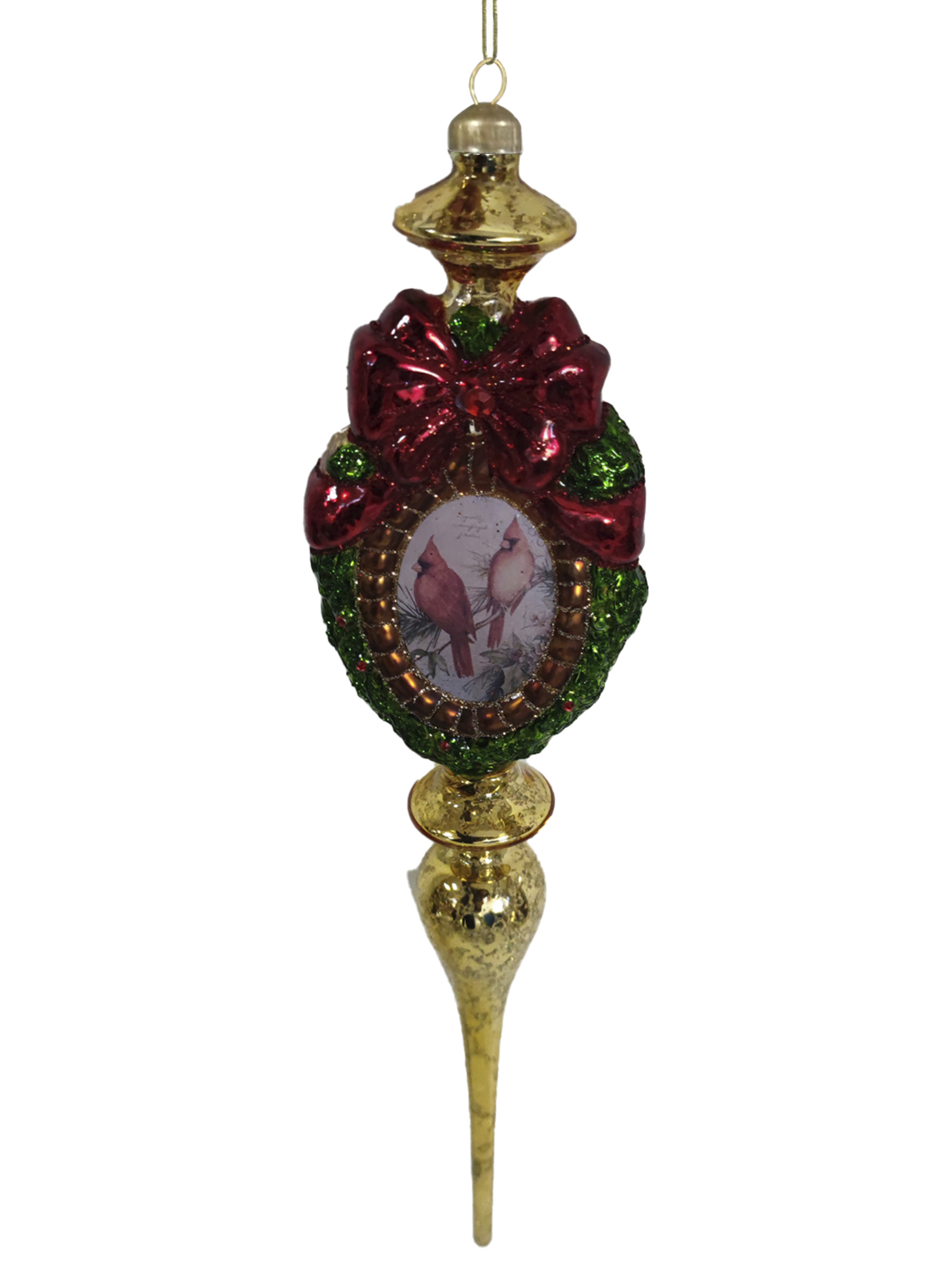 Изображение товара Елочная игрушка Valma 91783 3x8 см разноцветная стеклянная праздничное украшение