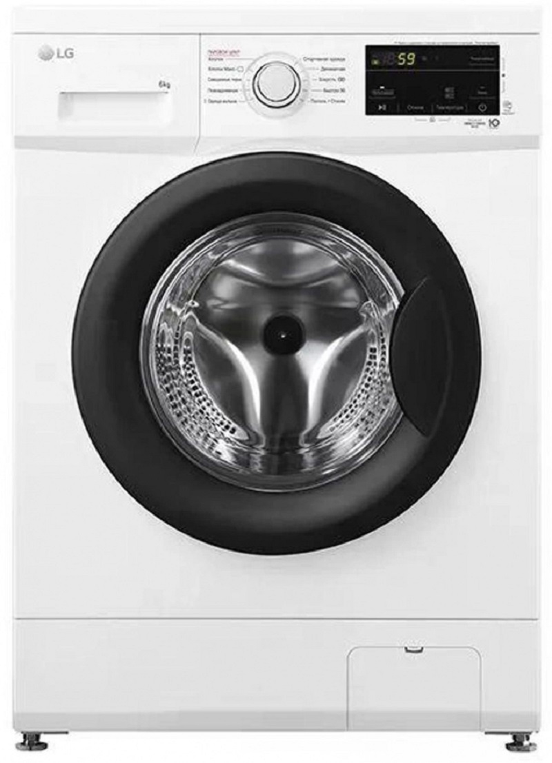 Изображение товара Стиральная машина LG F2J3NS8W 6 кг белая фронтальнаяотдельностоящая