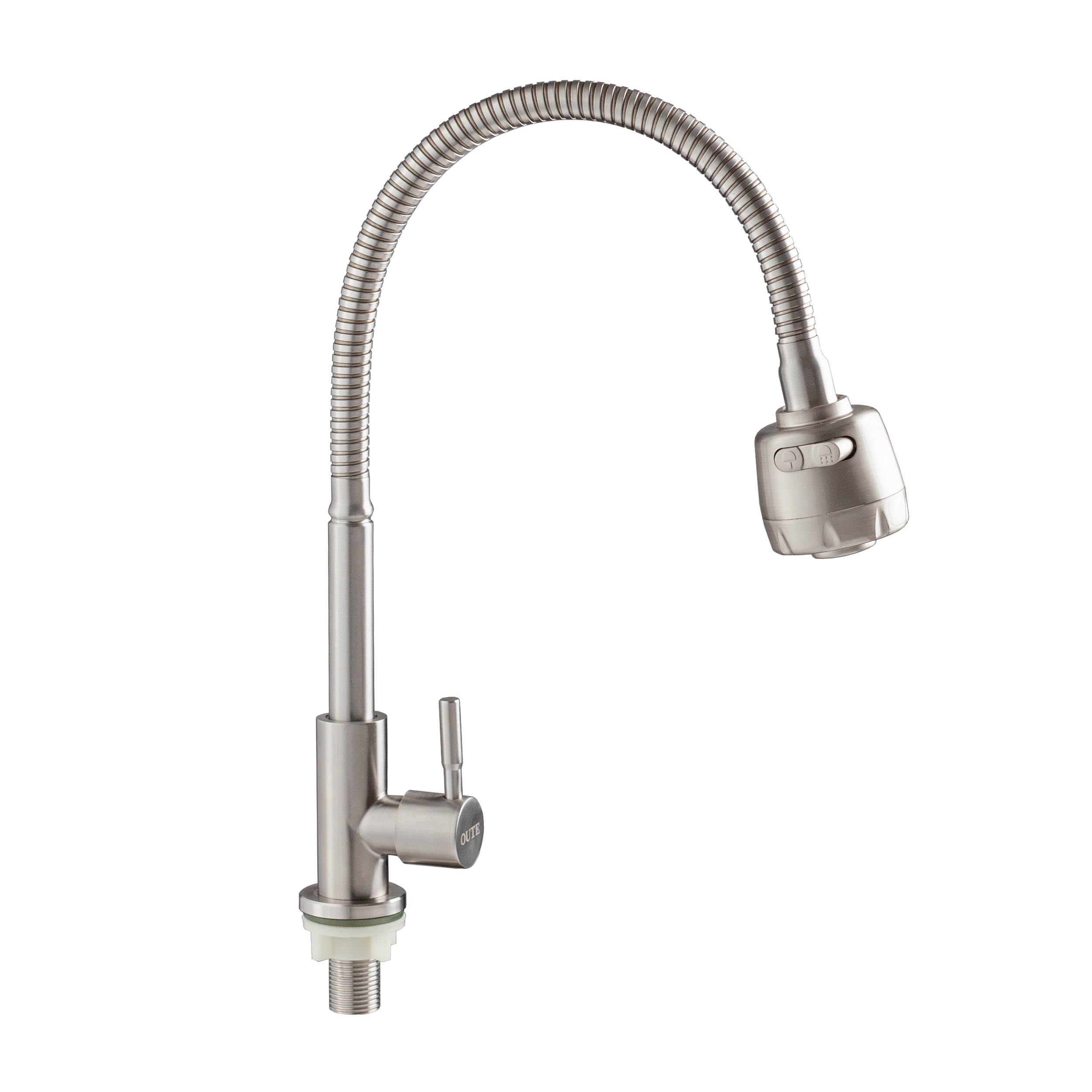 Изображение товара Смеситель для кухни Oute T6203-S02 гибкий излив Satин высокий шаровый сборка