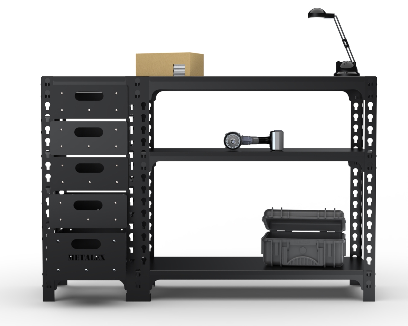 Изображение товара Стол-верстак Metalex 117302 с тумбой - надежное решение для рабочего места