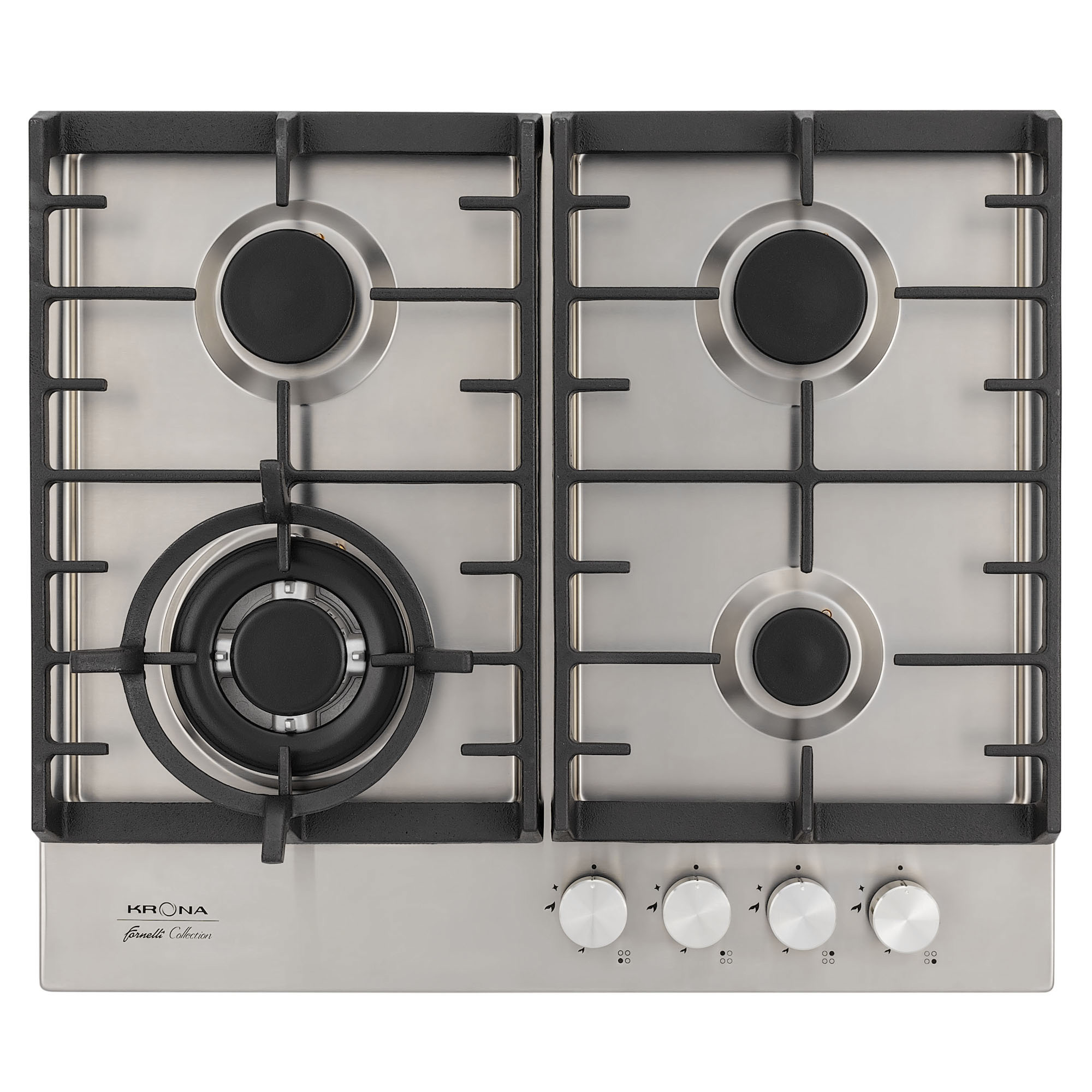 Изображение товара Газовая варочная панель Krona Vettore 58 см 4 конфорки серебристая