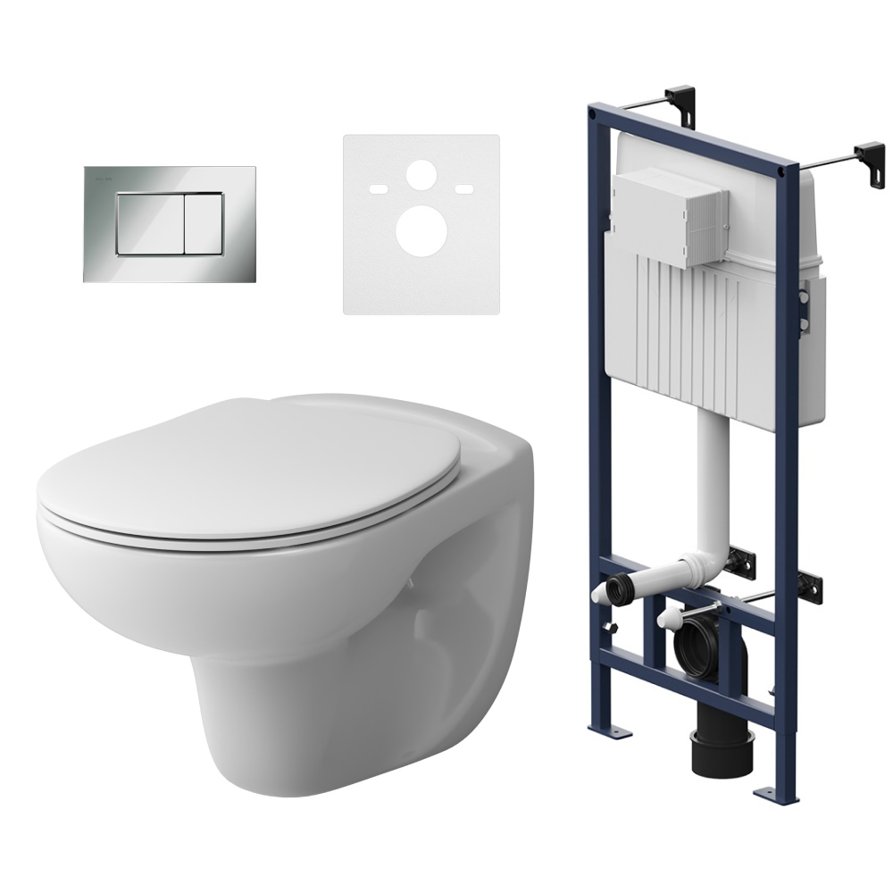 Изображение товара Комплект инсталляция с унитазом Damixa DX15.IS40251.1700 цвет белый