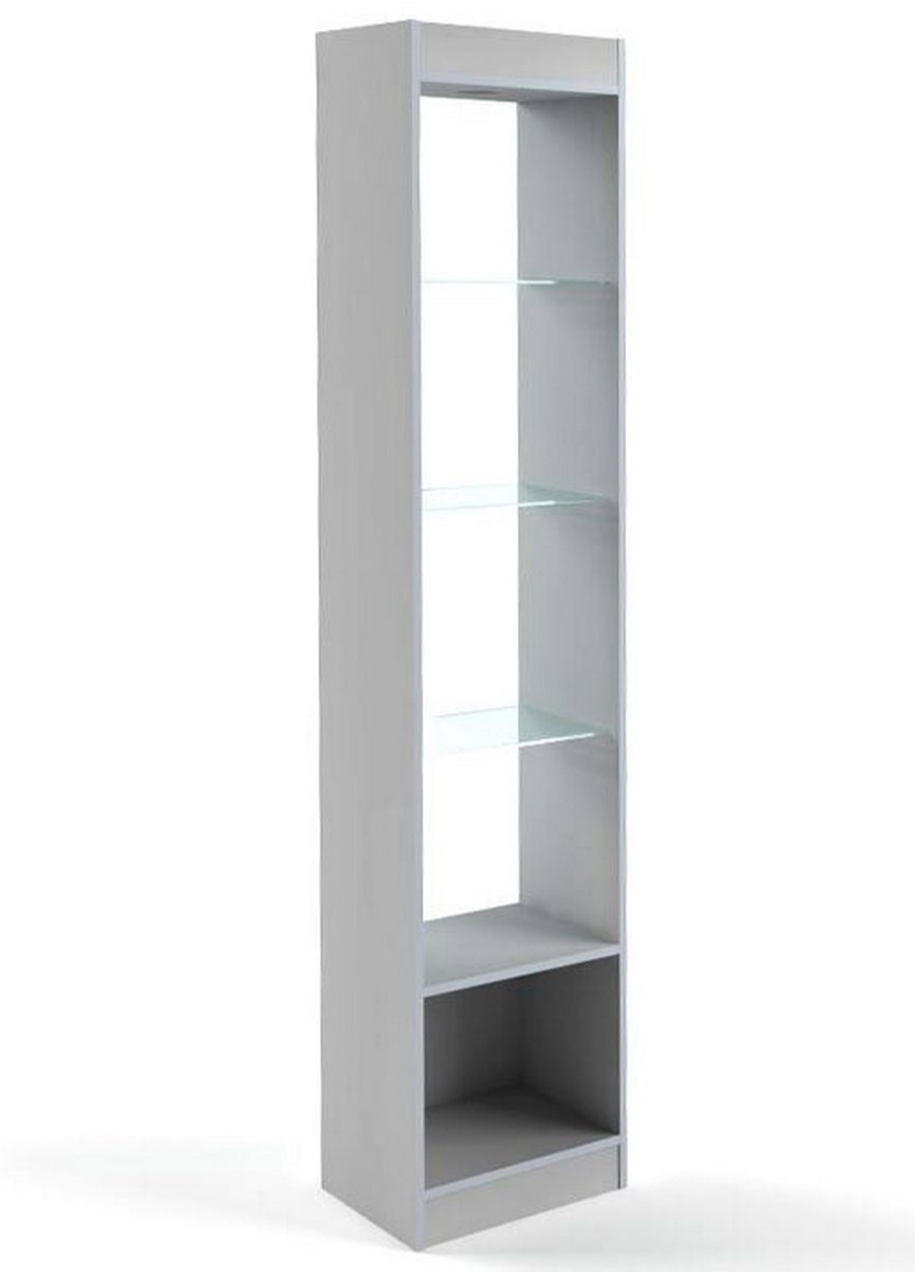 Изображение товара Шкаф-витрина 45x200 см Универсал дерево/стекло цвет серый