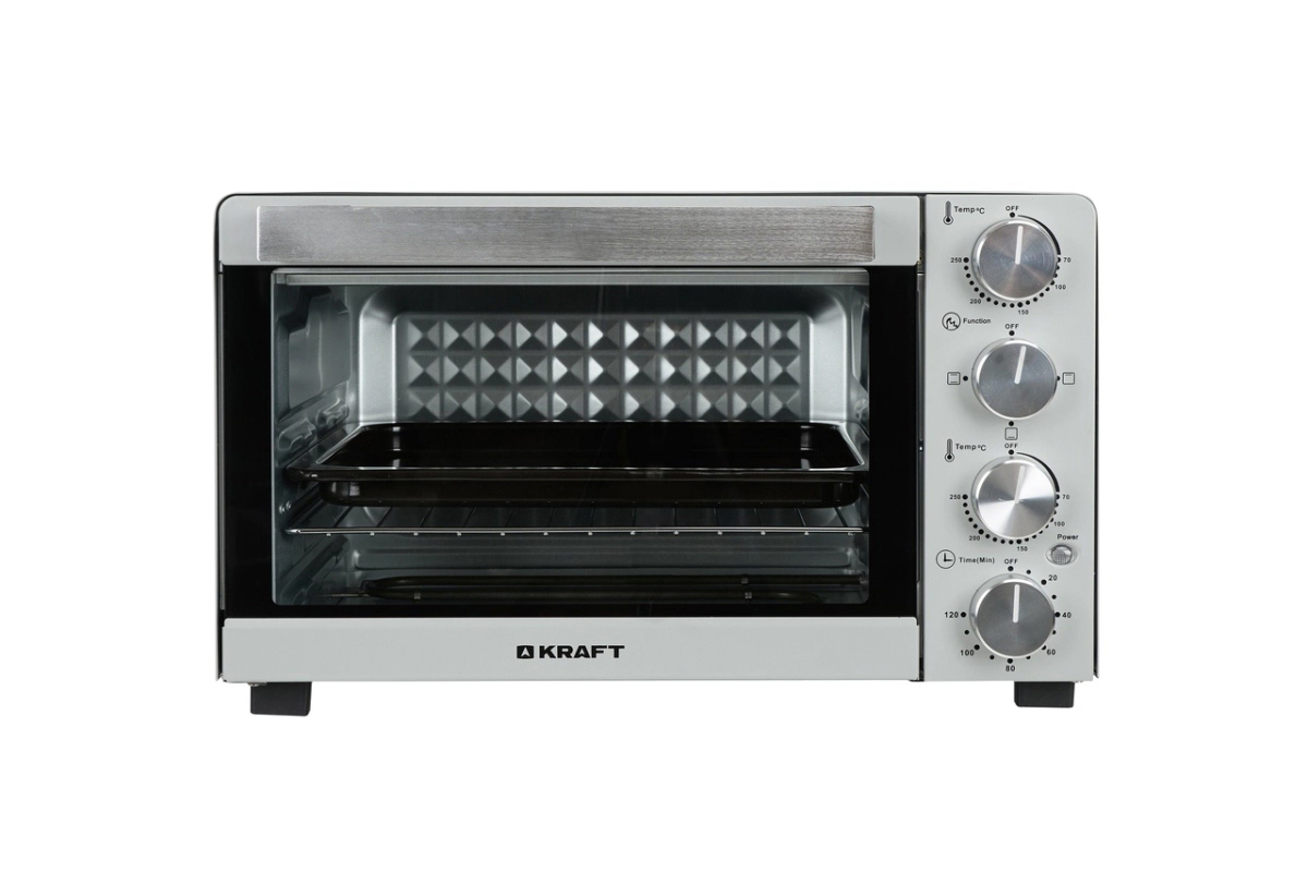 Изображение товара Электропечь KRAFT 1500 Вт 32 л механическая с таймером и стеклянной дверцей