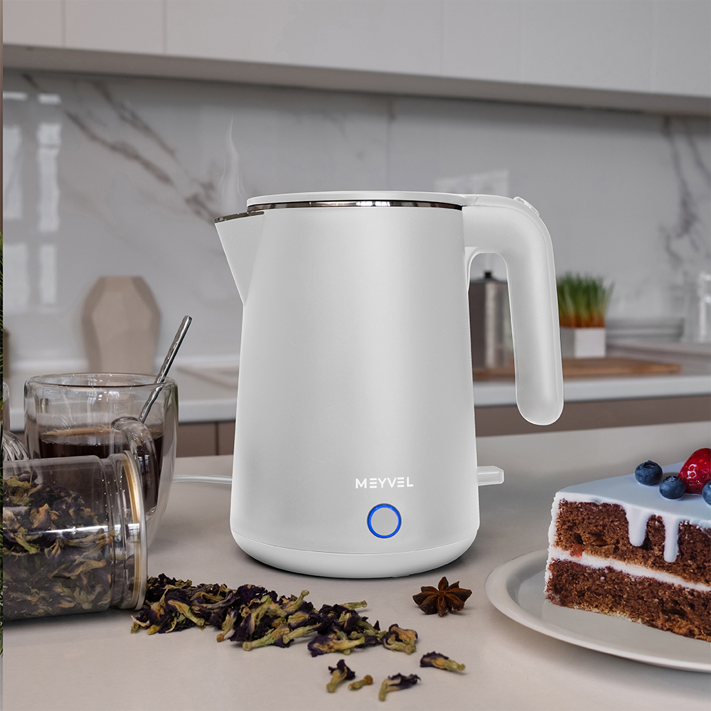 Изображение товара Электрический чайник Meyvel MKE-04T 1 л белый быстрый нагрев