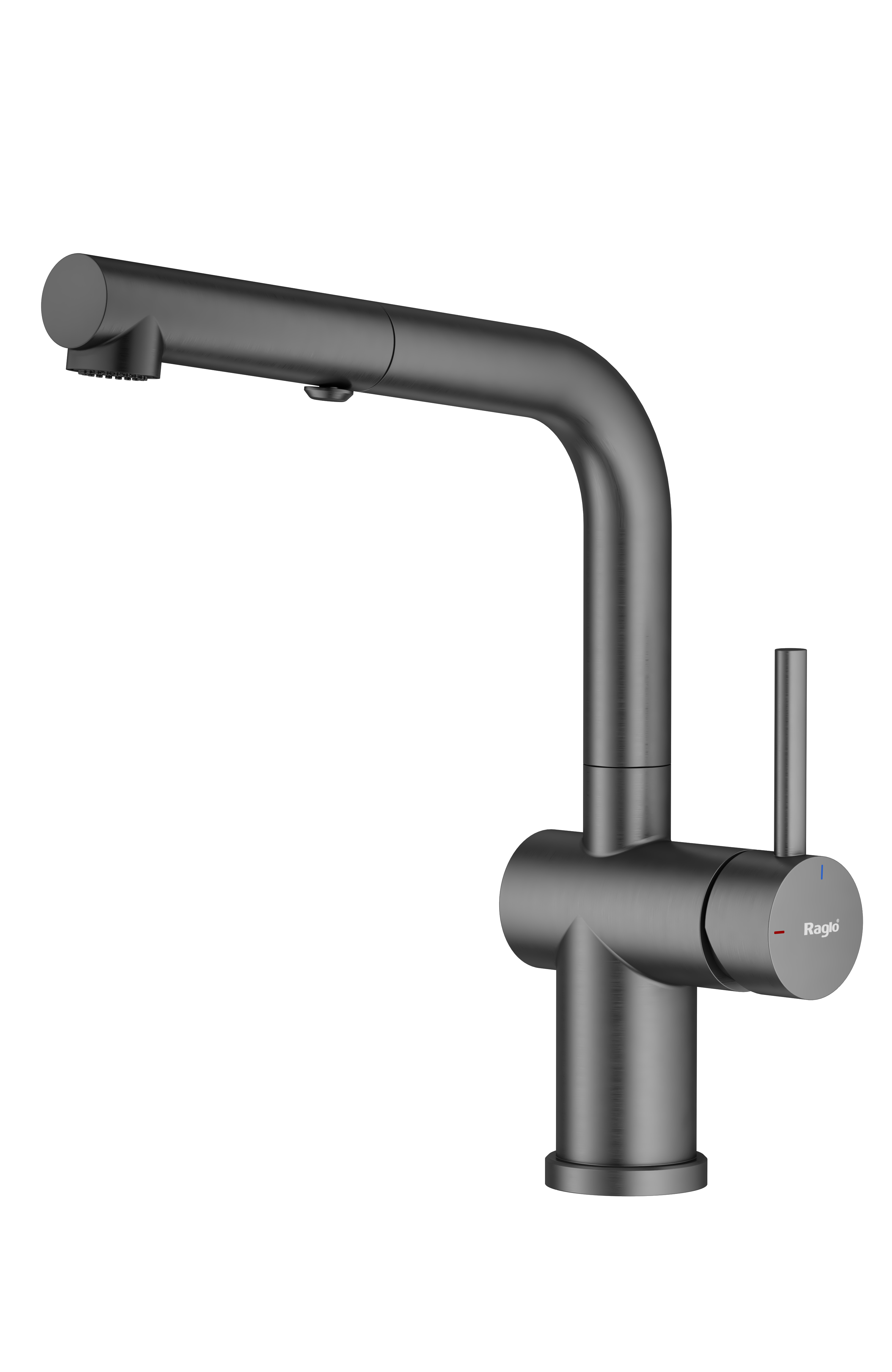 Изображение товара Смеситель кухонный Raglo R86 с выдвижным изливом и двойным режимом, графит