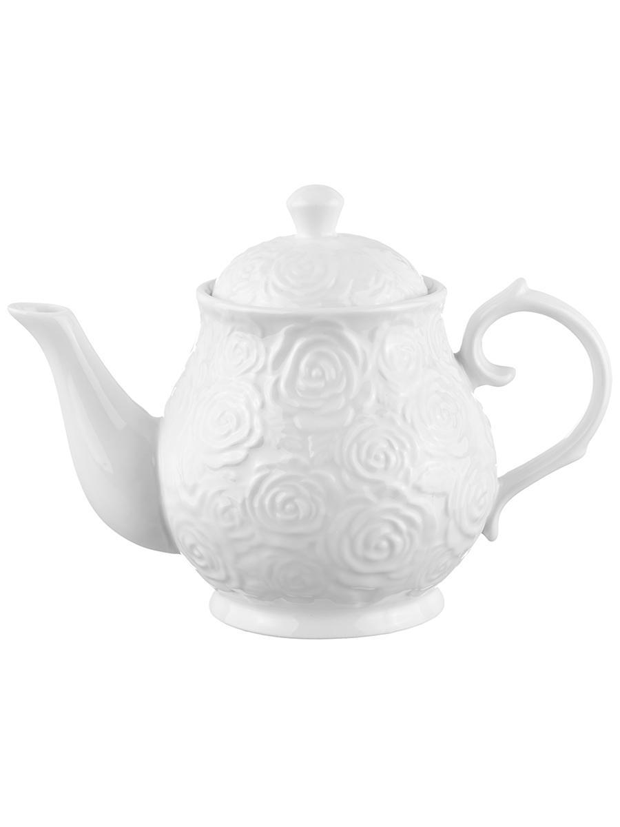Изображение товара Заварочный чайник ELAN GALLERY 430 мл фарфор белый серия Розы