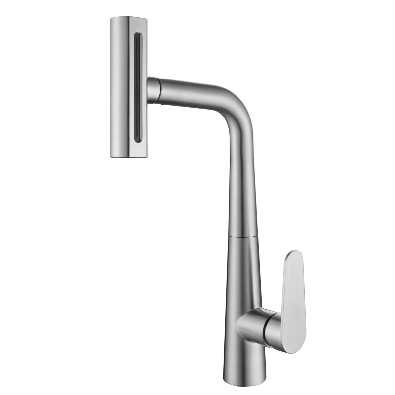 Изображение товара Смеситель для кухни Fmark FS8277L-LM выдвижной излив 34 см цвет сатин