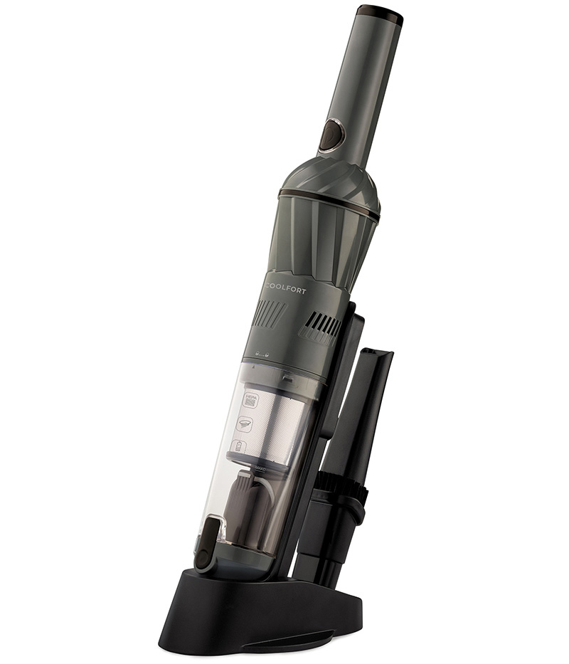 Изображение товара Вертикальный пылесос Coolfort Cf-3060 0.2 л 85 Вт серый компактный и мощный