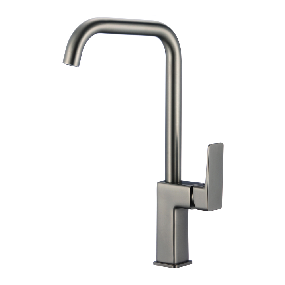 Изображение товара Смеситель для кухни однорычажный Wesnaart NAR06-150GM-25432 черный с изливом 30.5 см