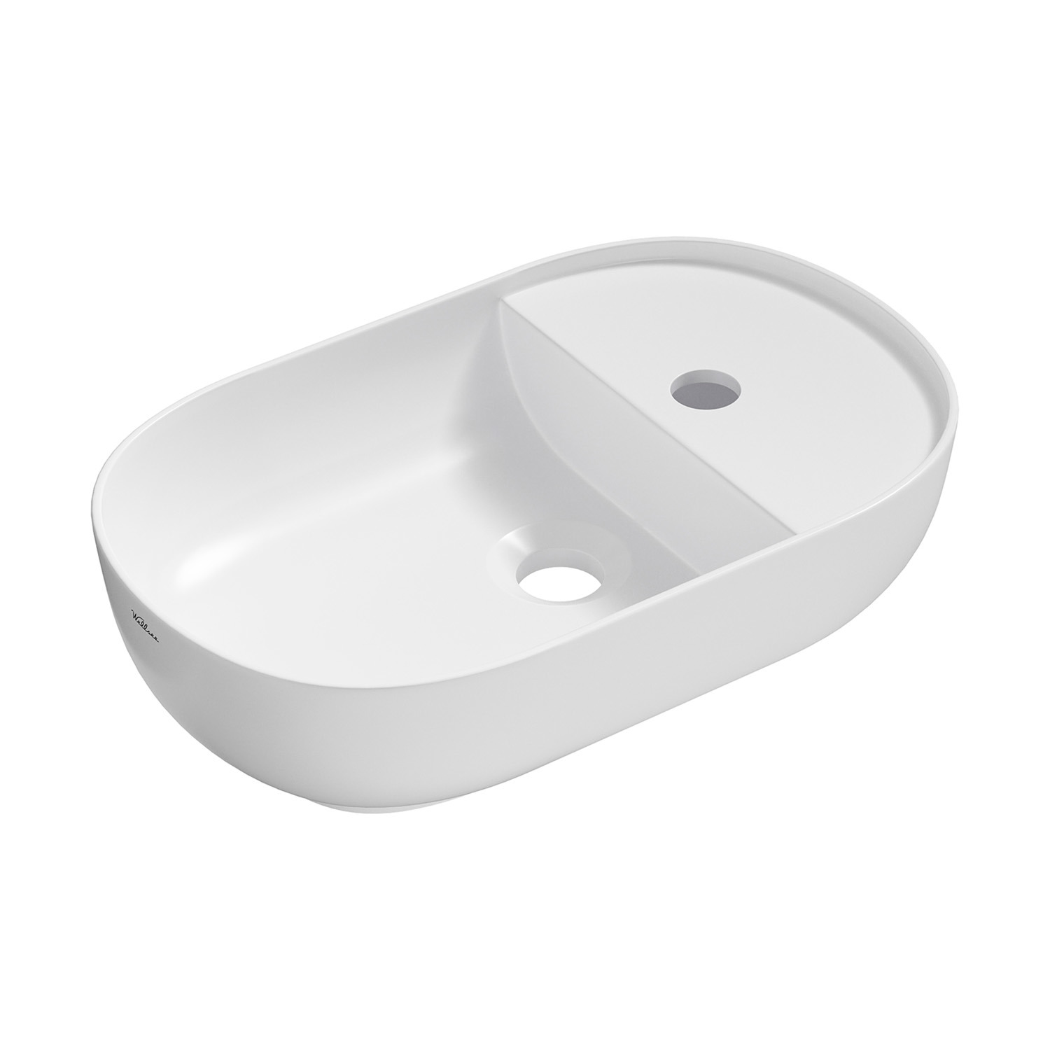 Изображение товара Раковина Wellsee WC Area 43см белая овальная глянцевая для ванной комнаты