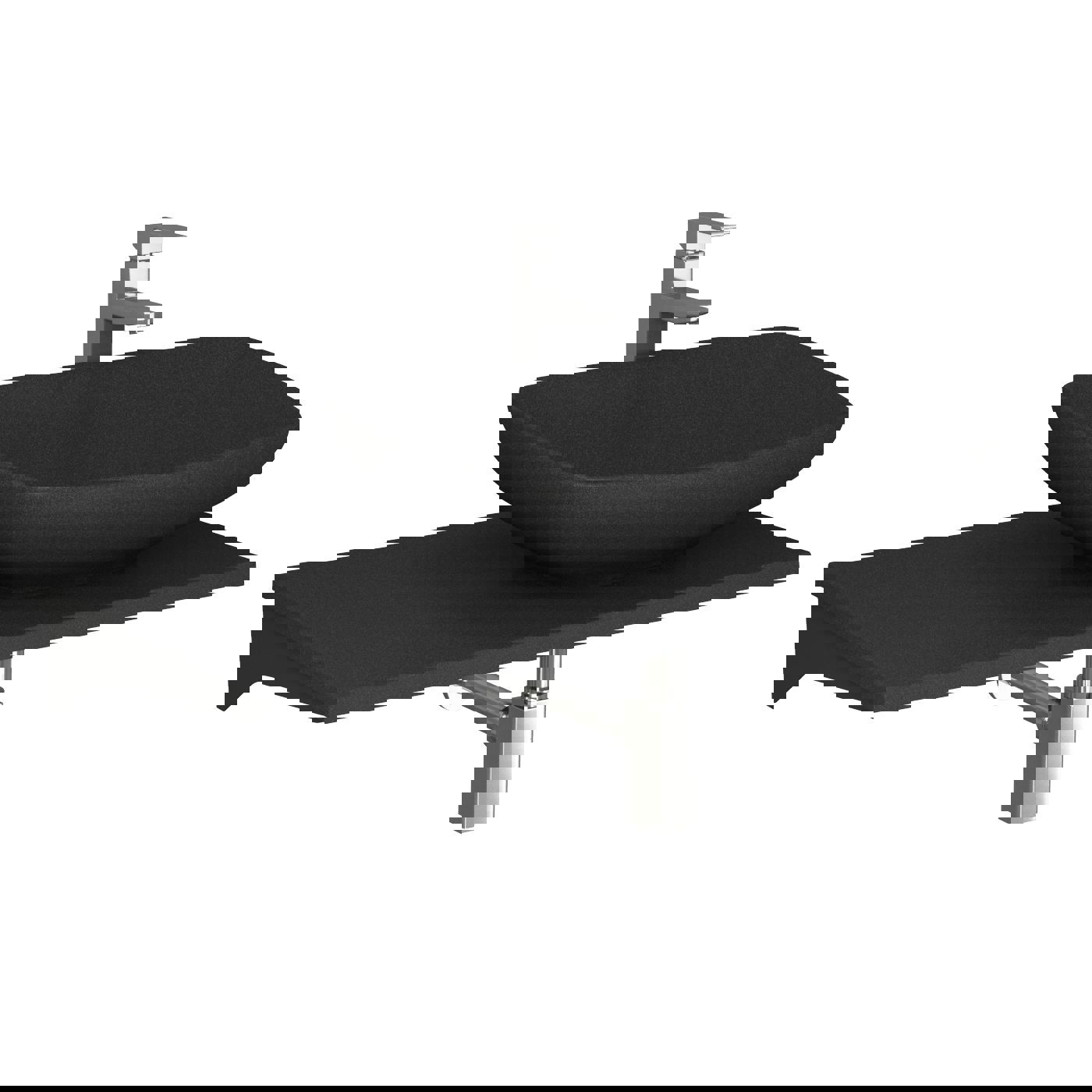 Изображение товара Накладная раковина BAU Spectrum BF1341 55.9 см темно-серый керамика