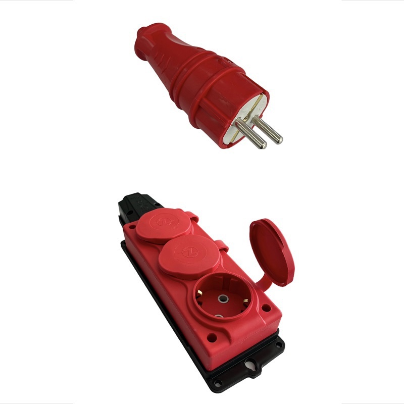 Изображение товара Розетка с вилкой NVO-KI-COMBI-K-3-V-16-54-RED с заземлением 230 В 16 A цвет красный